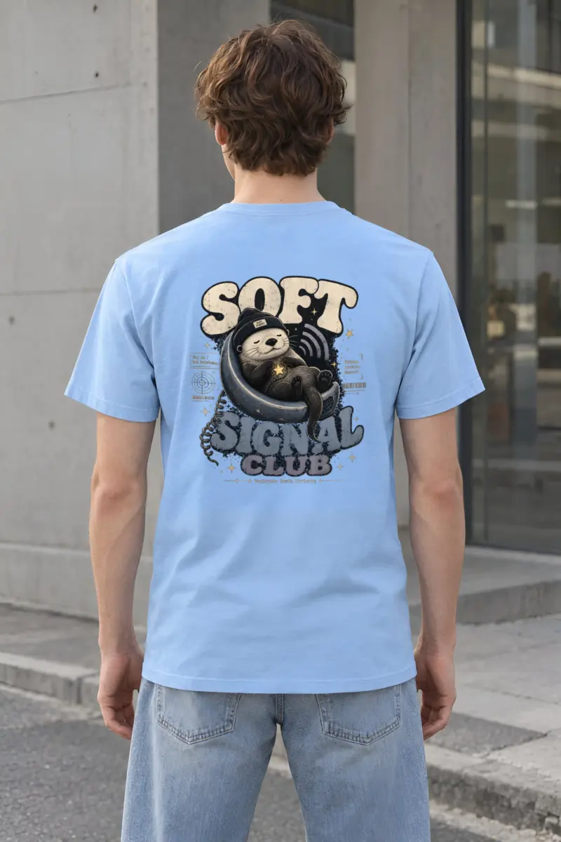 "Soft Signal Boost" Heavyweight Unisex Crewneck T-shirt