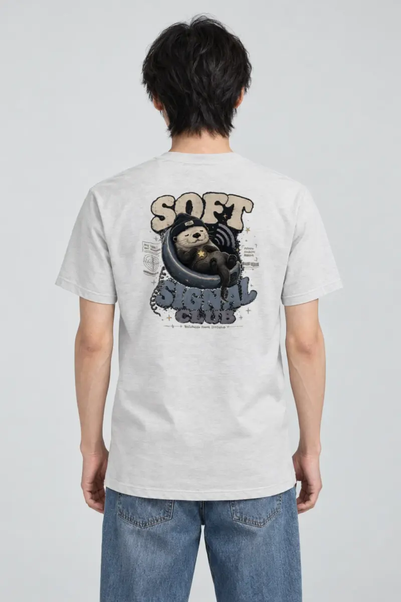 "Soft Signal Boost" Heavyweight Unisex Crewneck T-shirt