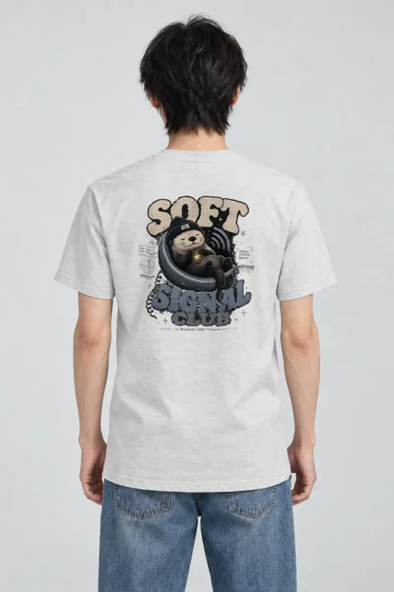 "Soft Signal Boost" Heavyweight Unisex Crewneck T-shirt