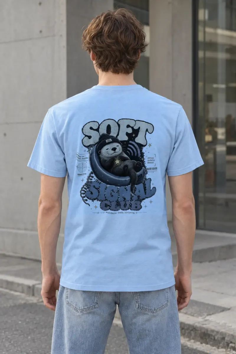 "Soft Signal Boost" Heavyweight Unisex Crewneck T-shirt
