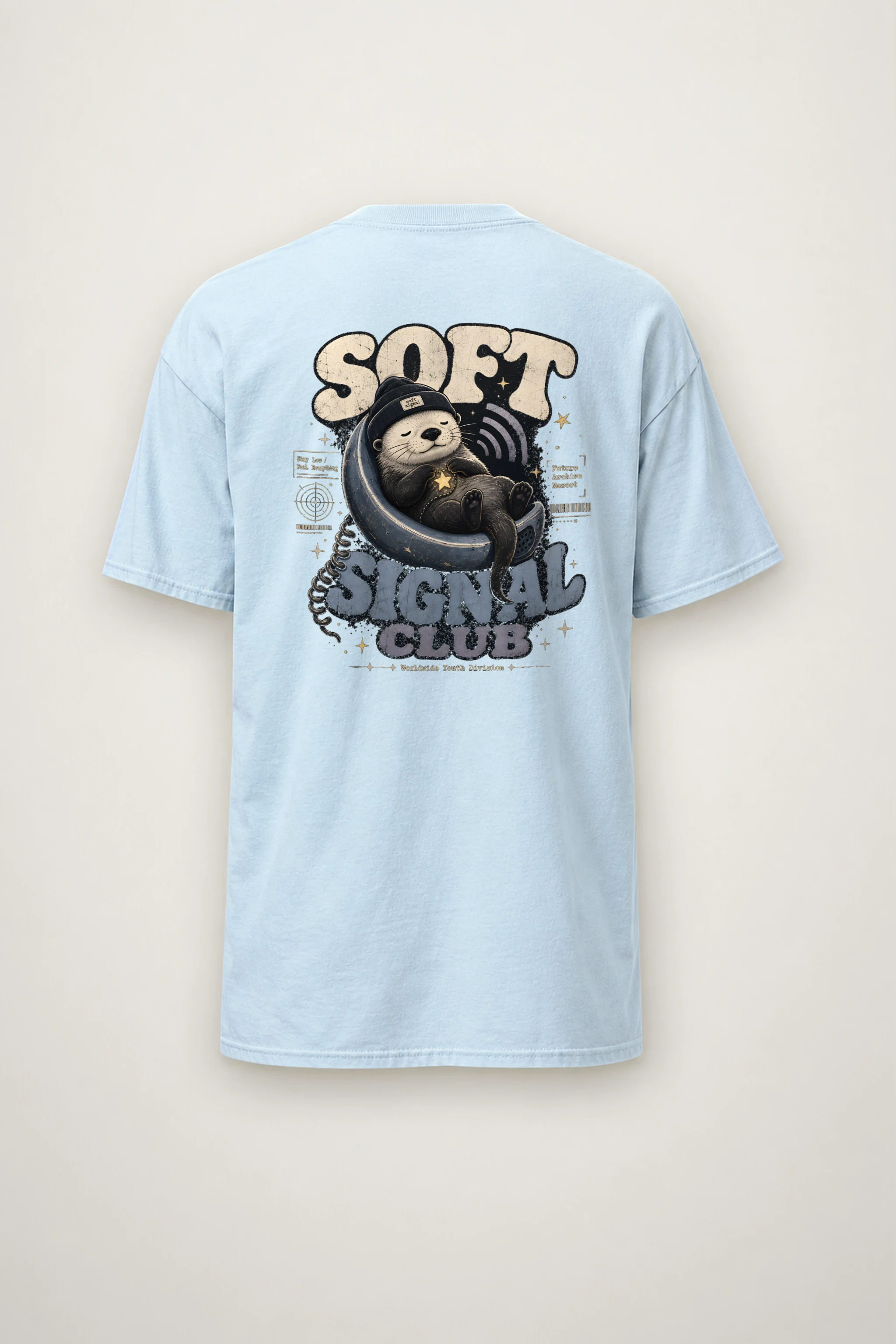 "Soft Signal Boost" Heavyweight Unisex Crewneck T-shirt