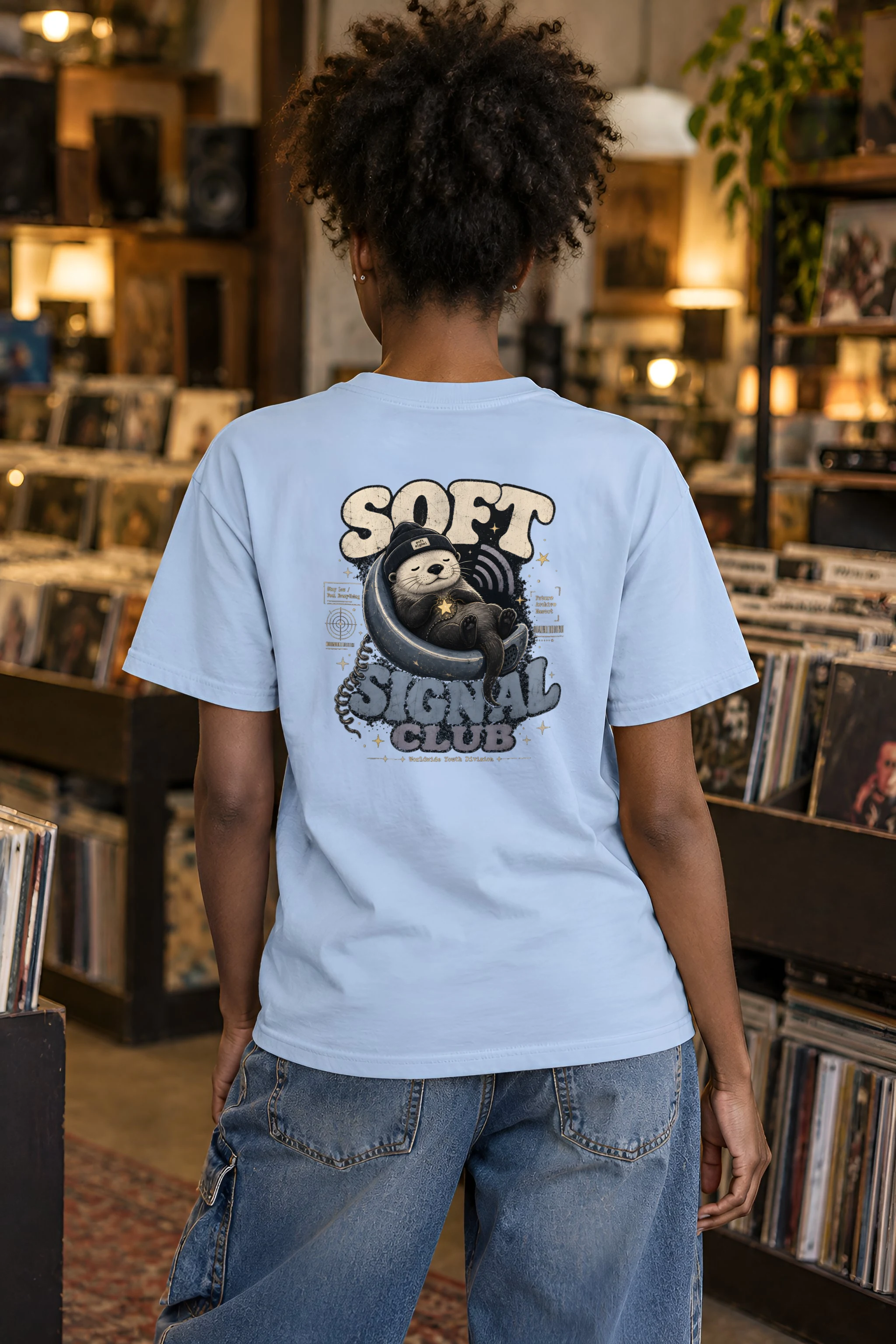 "Soft Signal Boost" Heavyweight Unisex Crewneck T-shirt