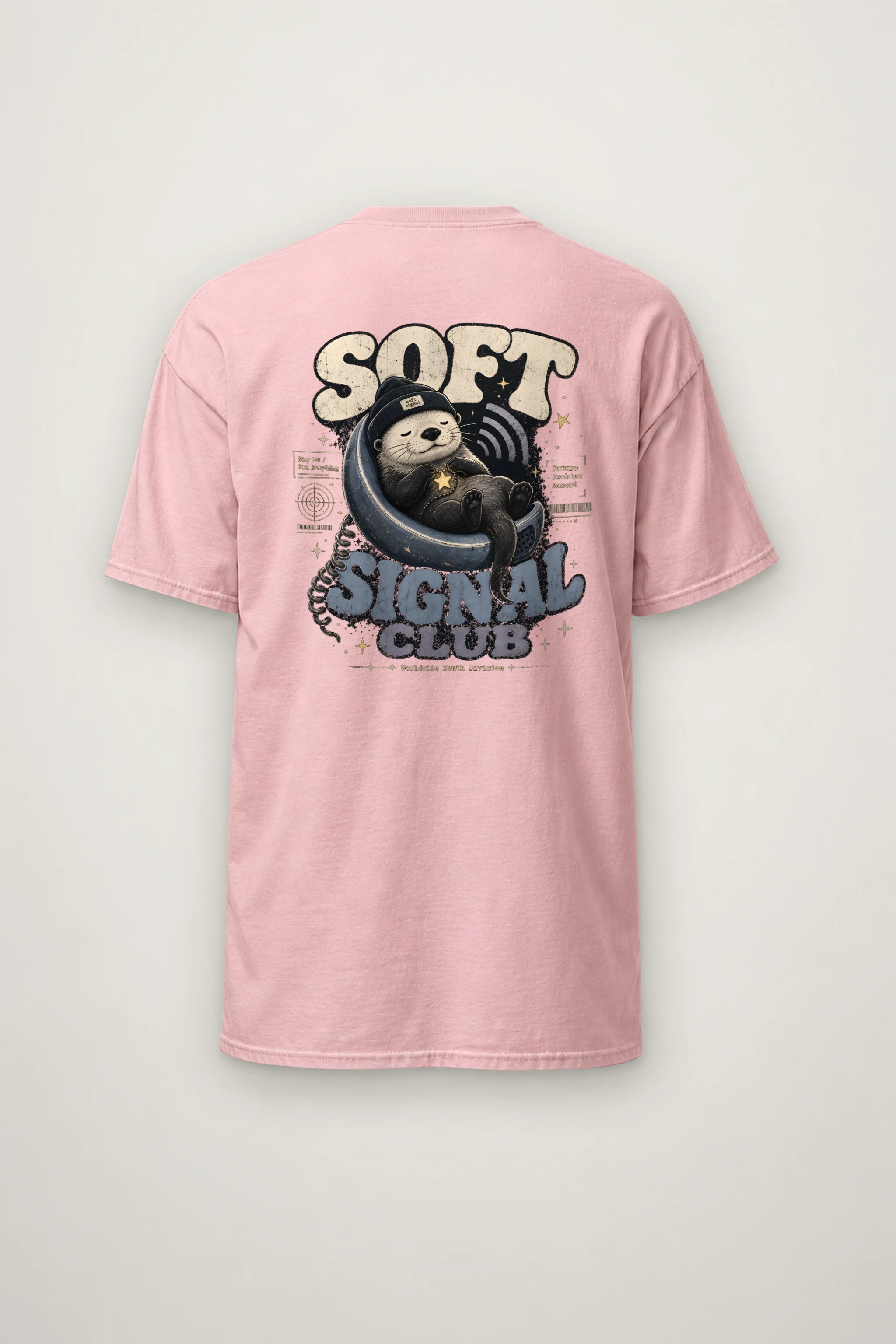 "Soft Signal Boost" Heavyweight Unisex Crewneck T-shirt