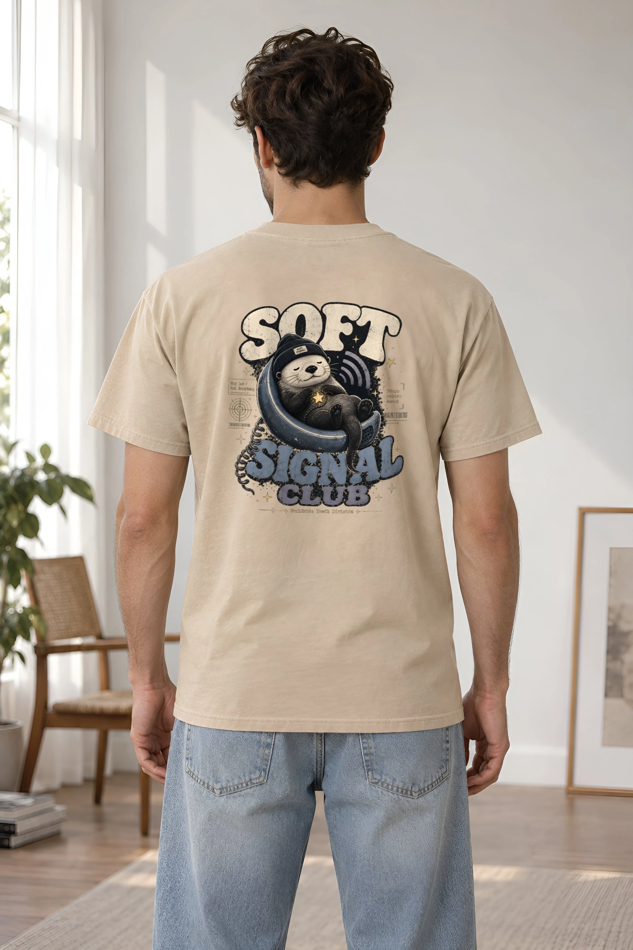 "Soft Signal Boost" Heavyweight Unisex Crewneck T-shirt