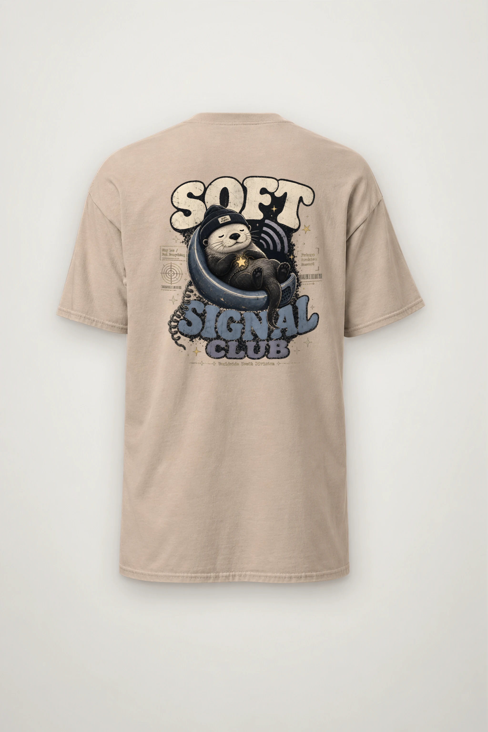 "Soft Signal Boost" Heavyweight Unisex Crewneck T-shirt