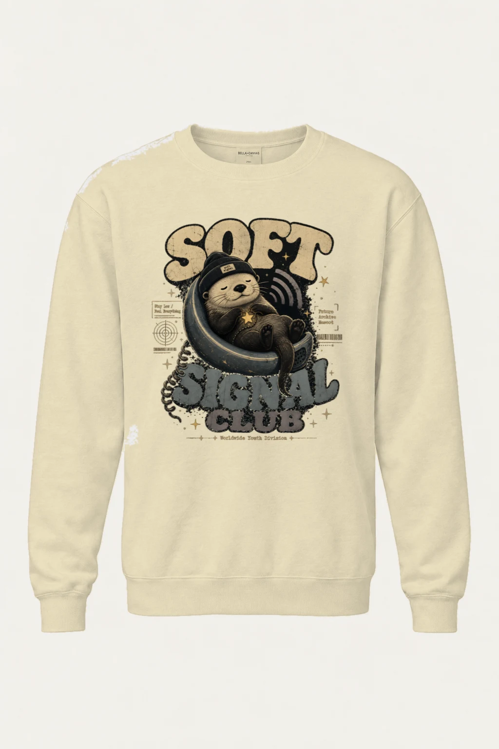 "Soft Signal Boost" Unisex Sponge Fleece Crewneck Sweatshirt | Bella + Canvas 3901