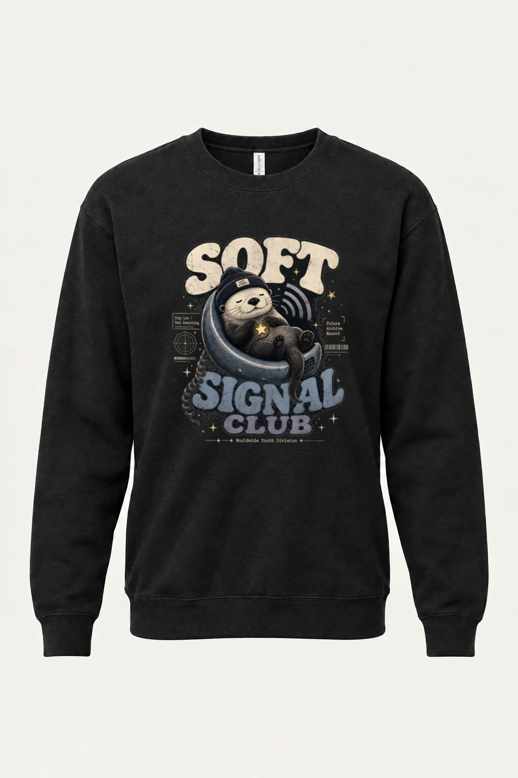 "Soft Signal Boost" Unisex Sponge Fleece Crewneck Sweatshirt | Bella + Canvas 3901