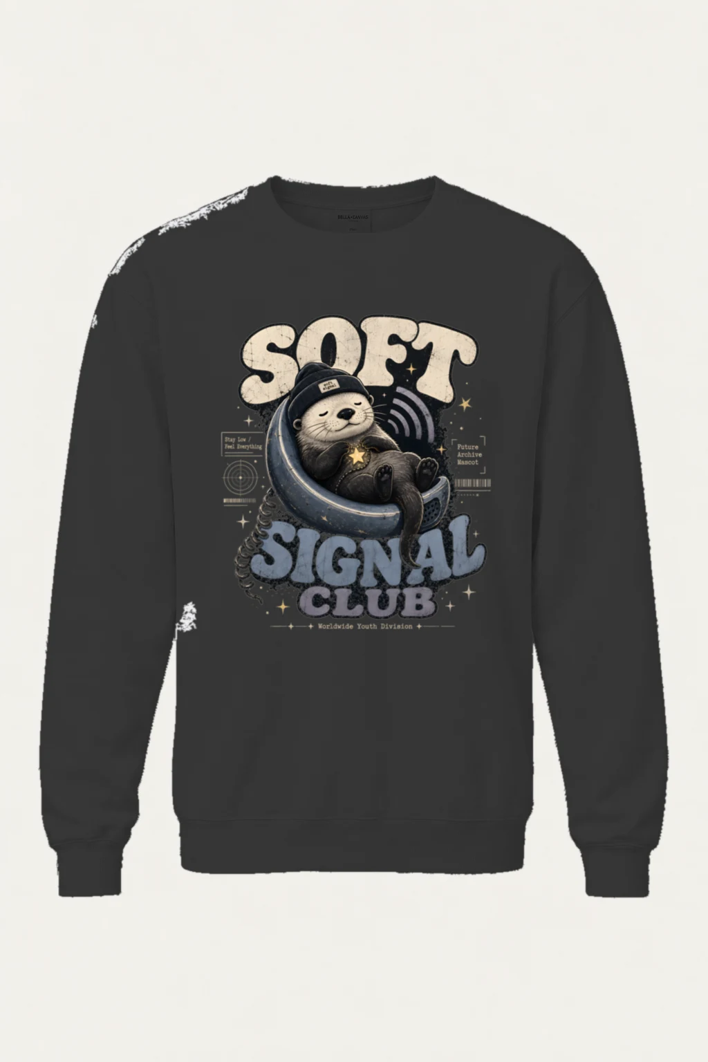 "Soft Signal Boost" Unisex Sponge Fleece Crewneck Sweatshirt | Bella + Canvas 3901