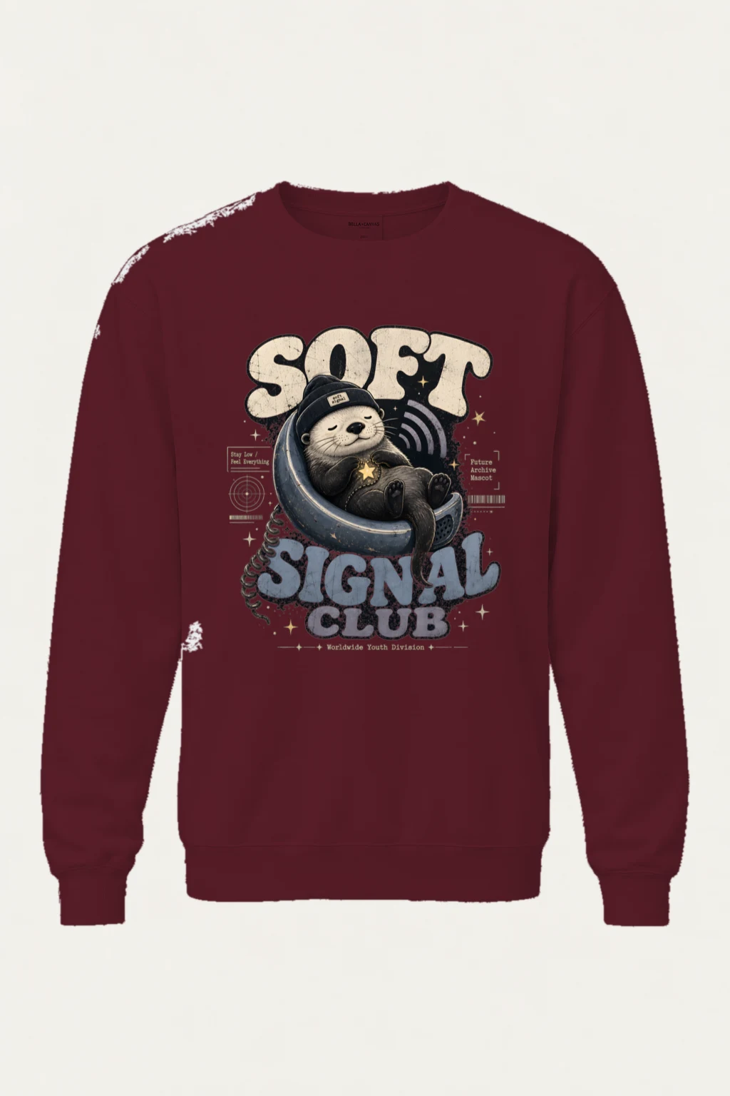 "Soft Signal Boost" Unisex Sponge Fleece Crewneck Sweatshirt | Bella + Canvas 3901