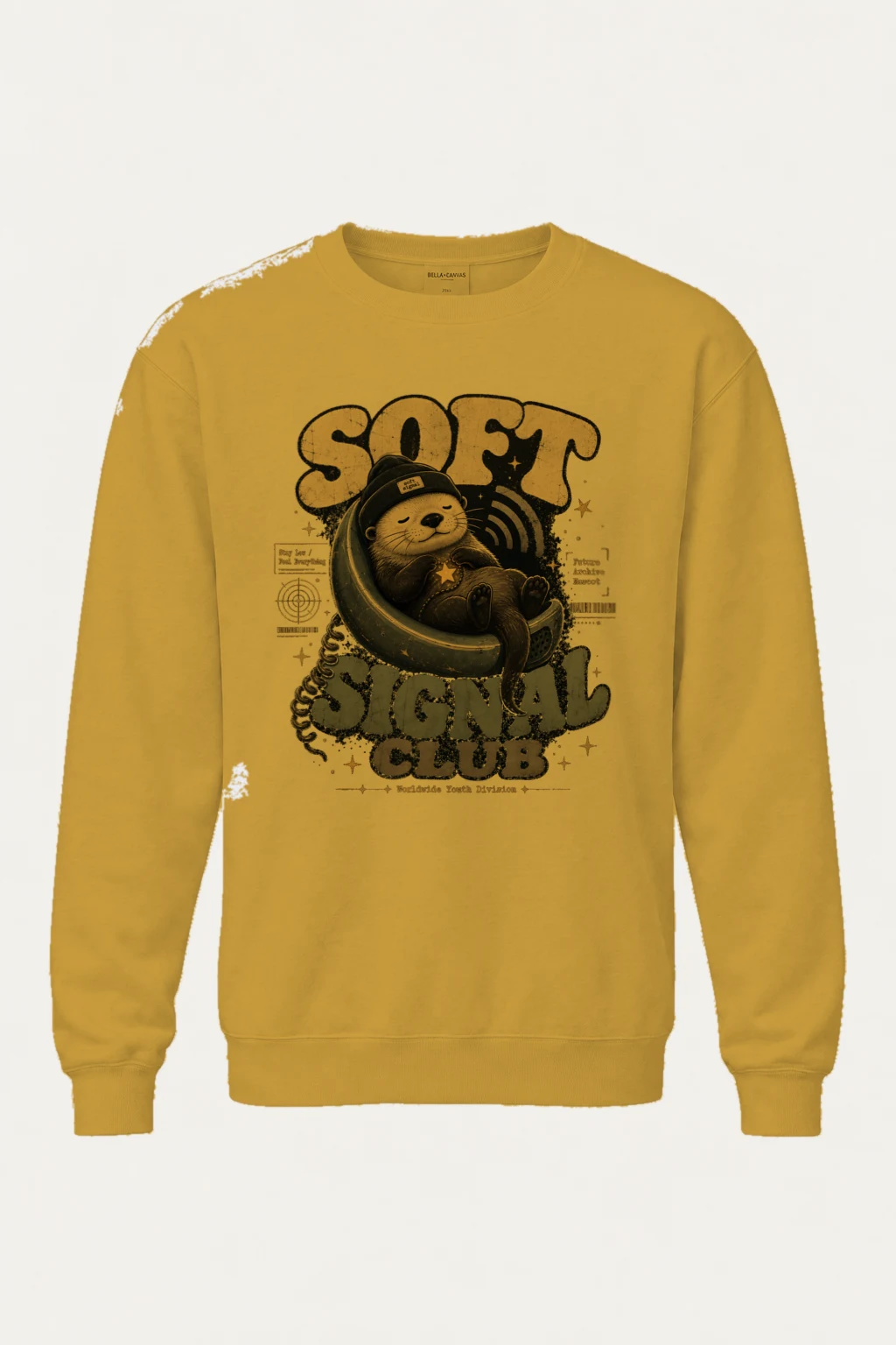 "Soft Signal Boost" Unisex Sponge Fleece Crewneck Sweatshirt | Bella + Canvas 3901