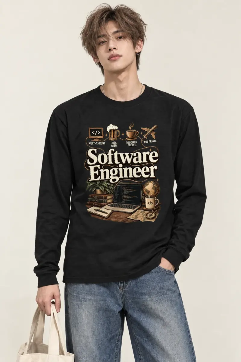"Software Engineer Illustration" Unisex Longsleeve T-shirt