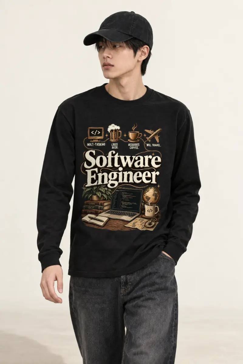"Software Engineer Illustration" Unisex Longsleeve T-shirt | Gildan 2400
