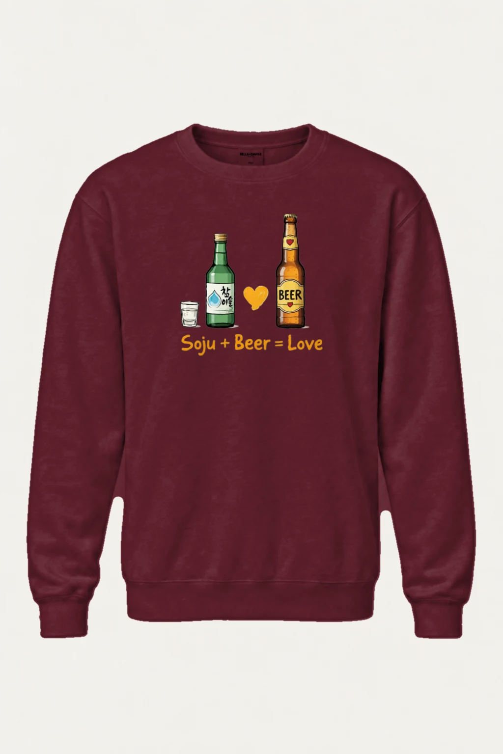 "Soju Beer Love" Heavy Blend Unisex Crewneck Sweatshirt | Gildan 18000