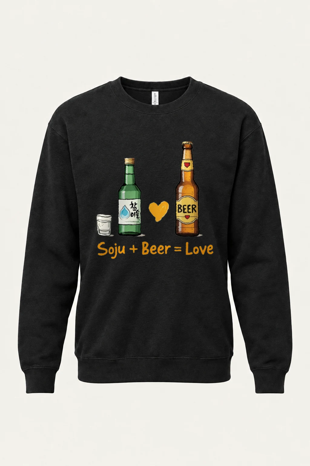 "Soju Beer Love" Heavy Blend Unisex Crewneck Sweatshirt | Gildan 18000