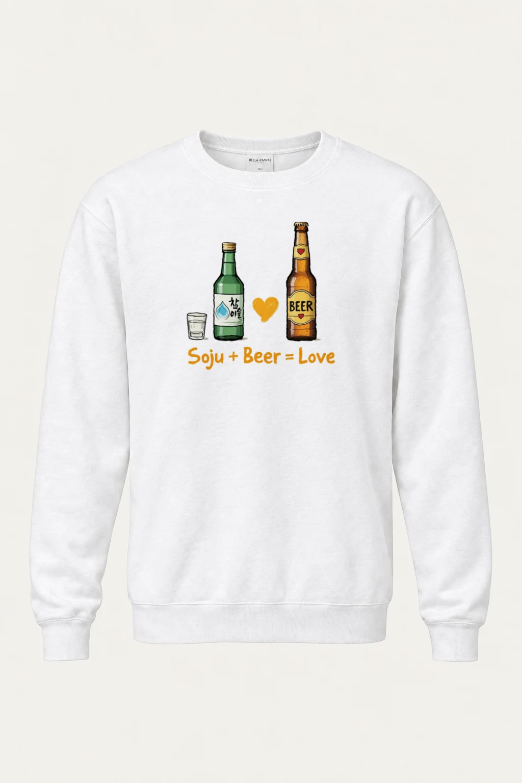"Soju Beer Love" Heavy Blend Unisex Crewneck Sweatshirt | Gildan 18000