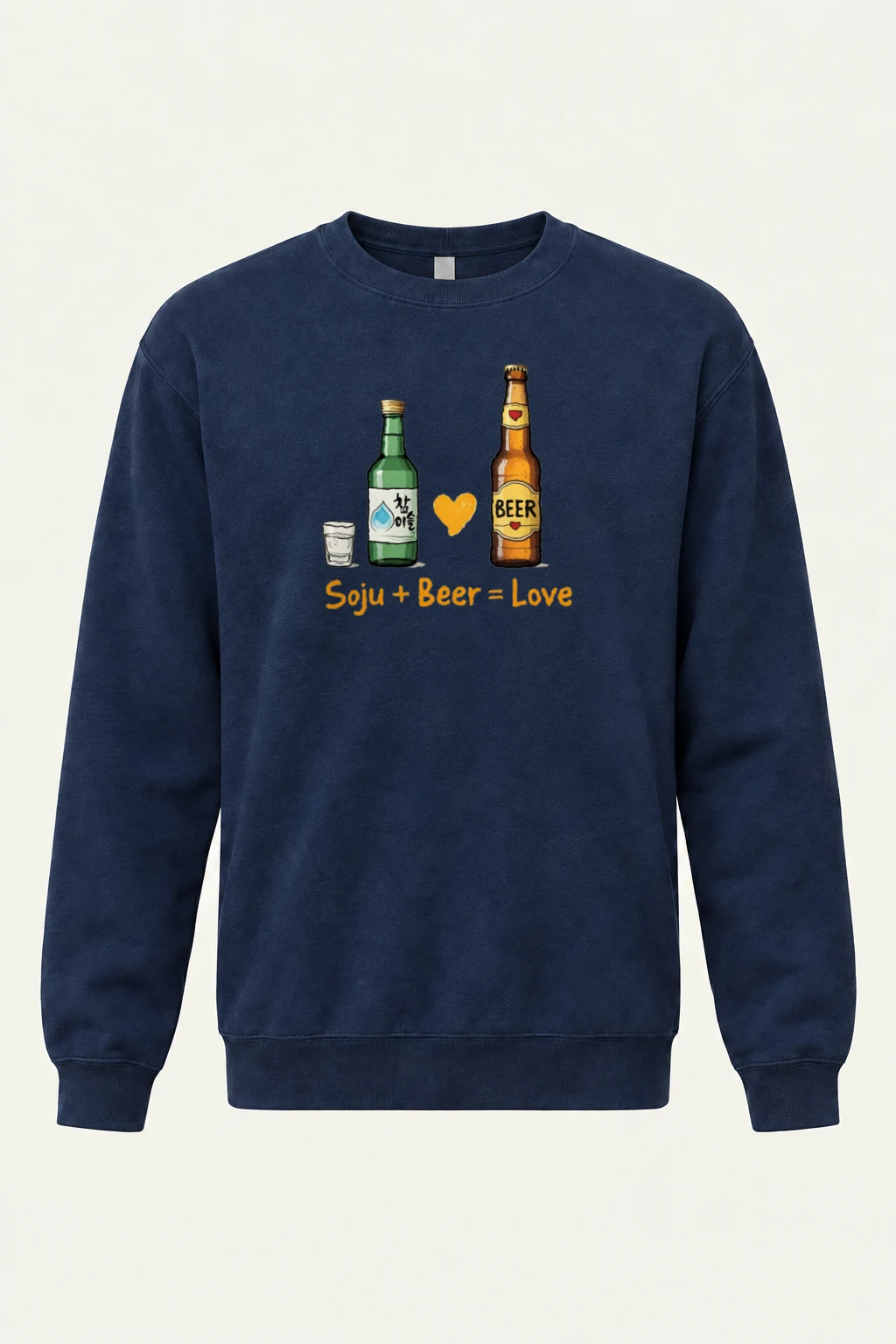 "Soju Beer Love" Heavy Blend Unisex Crewneck Sweatshirt | Gildan 18000