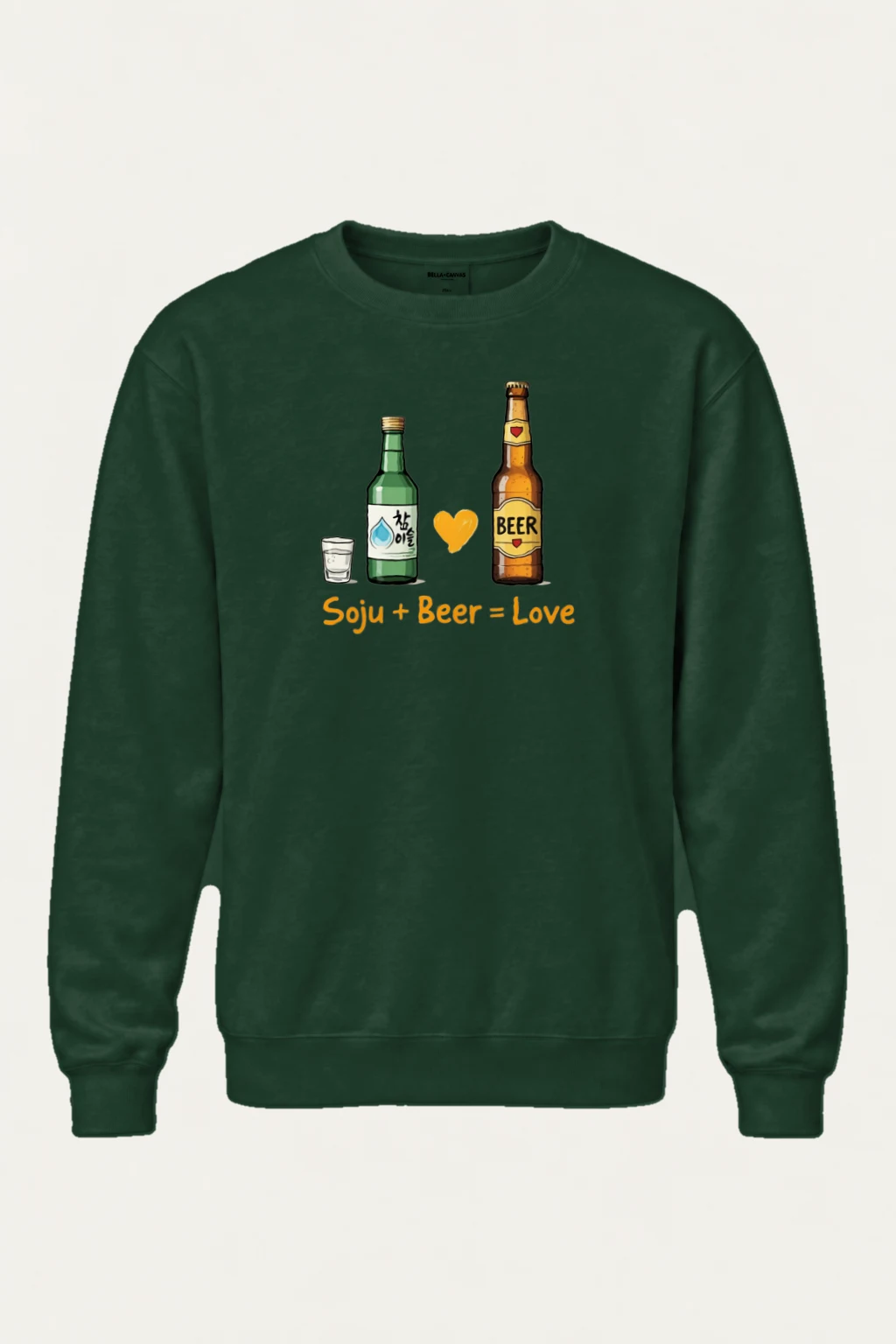 "Soju Beer Love" Heavy Blend Unisex Crewneck Sweatshirt | Gildan 18000