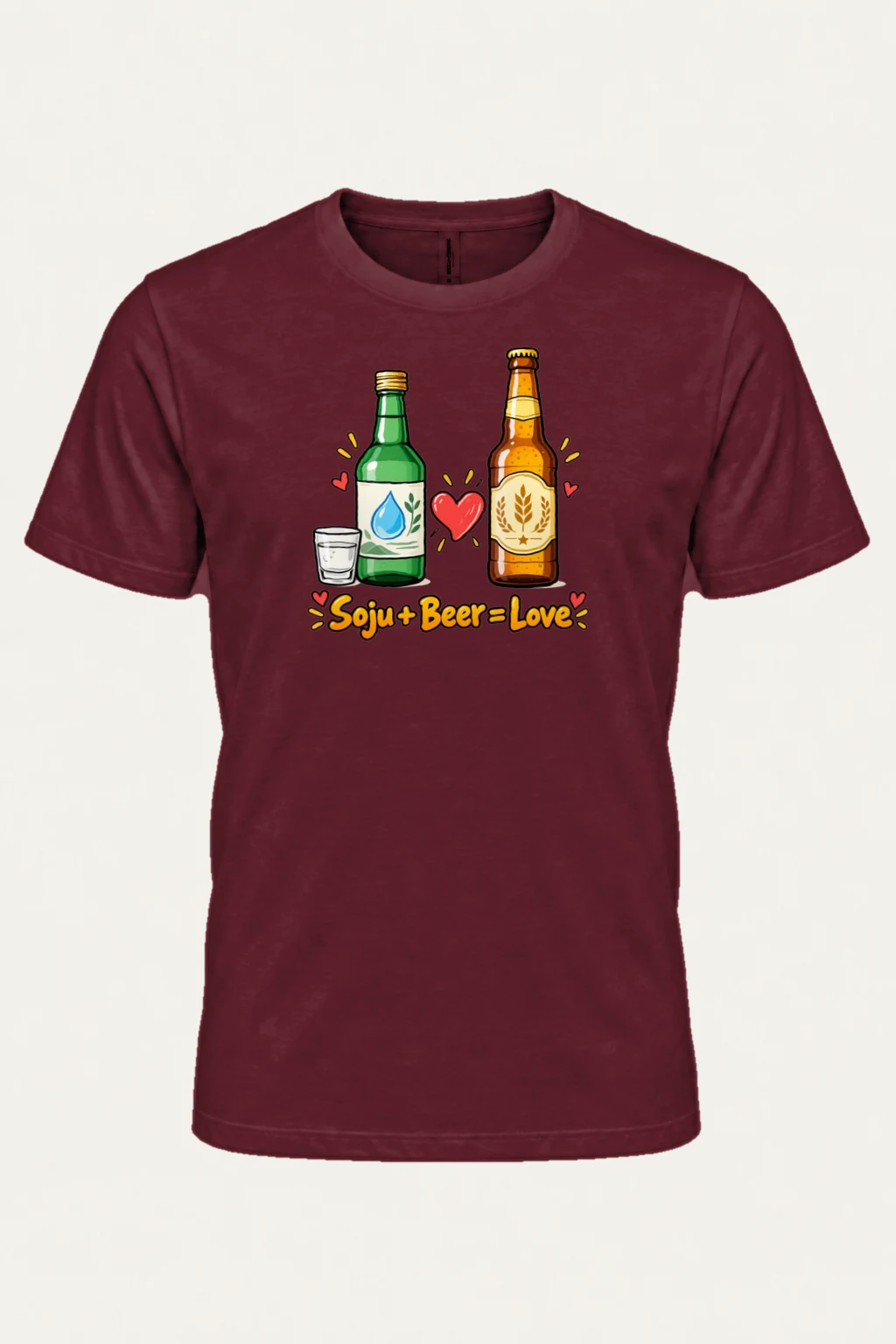 "Soju Beer Love" Heavyweight Unisex Crewneck T-shirt | Gildan 5000