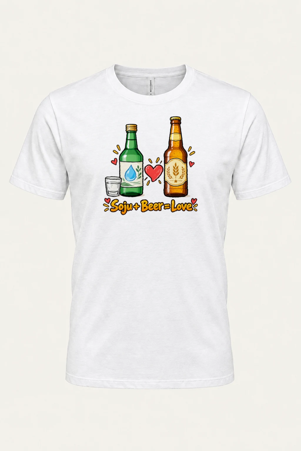 "Soju Beer Love" Heavyweight Unisex Crewneck T-shirt | Gildan 5000