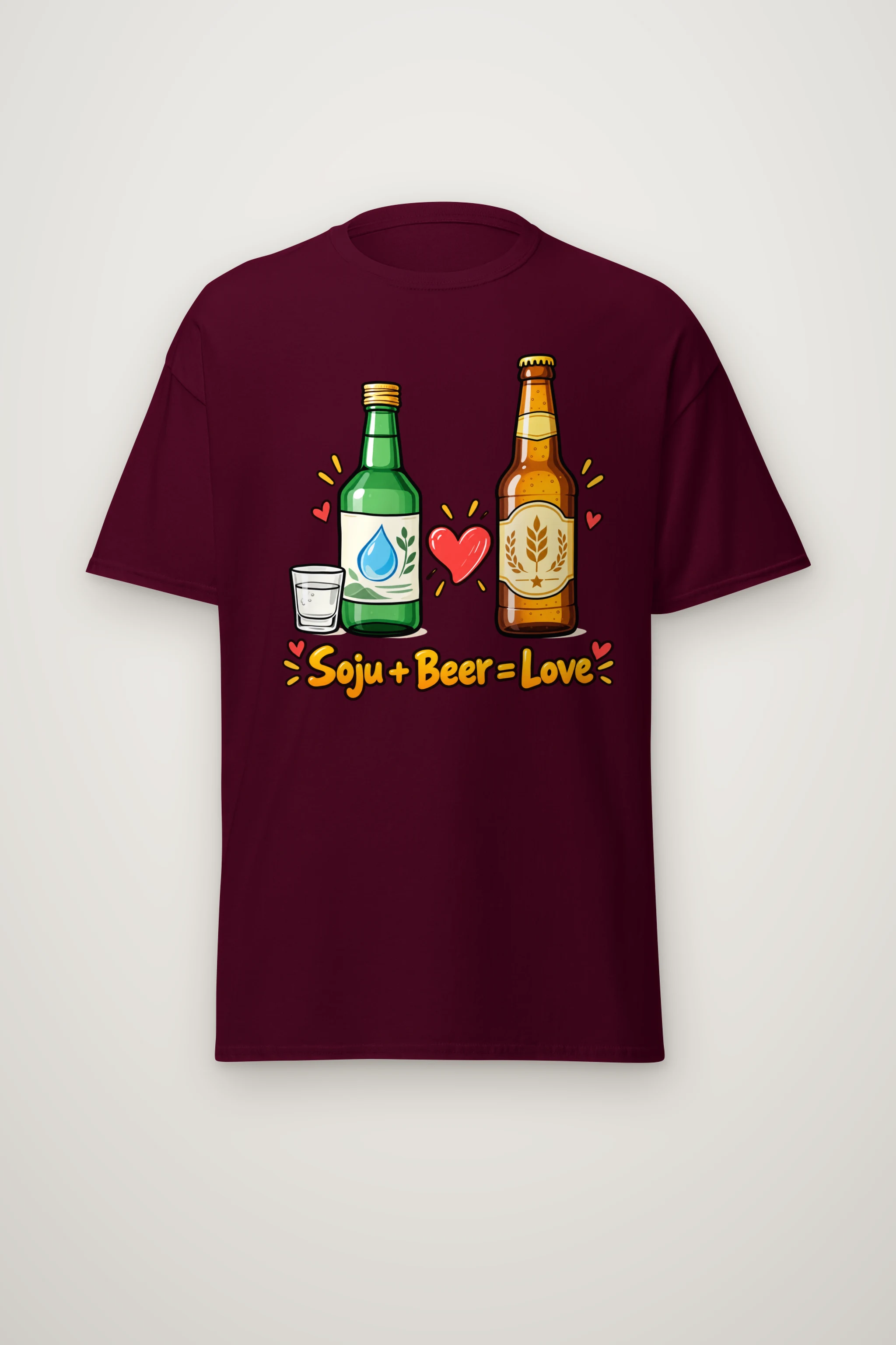 "Soju Beer Love" Heavyweight Unisex Crewneck T-shirt