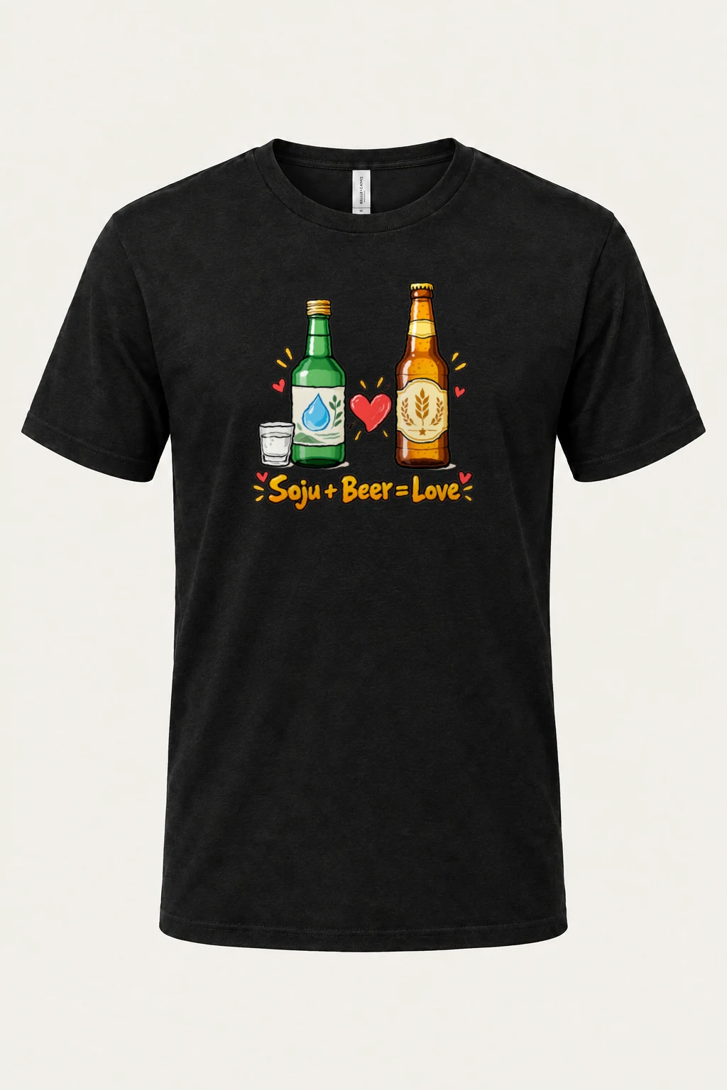 "Soju Beer Love" Heavyweight Unisex Crewneck T-shirt | Gildan 5000