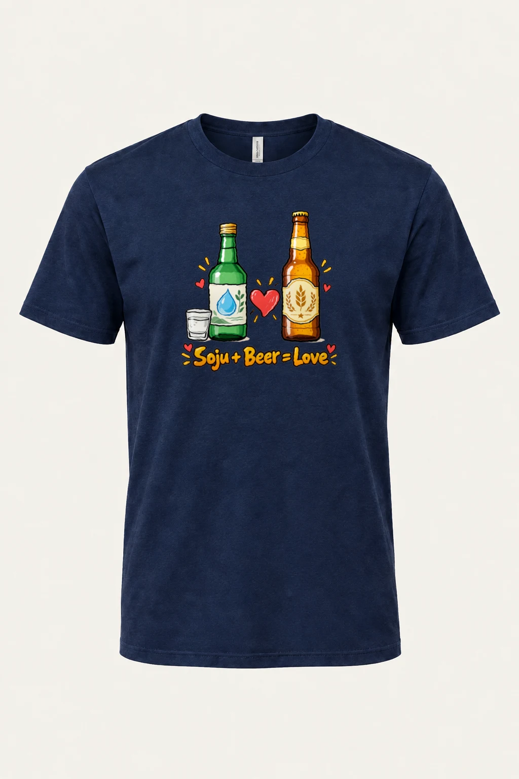 "Soju Beer Love" Heavyweight Unisex Crewneck T-shirt | Gildan 5000