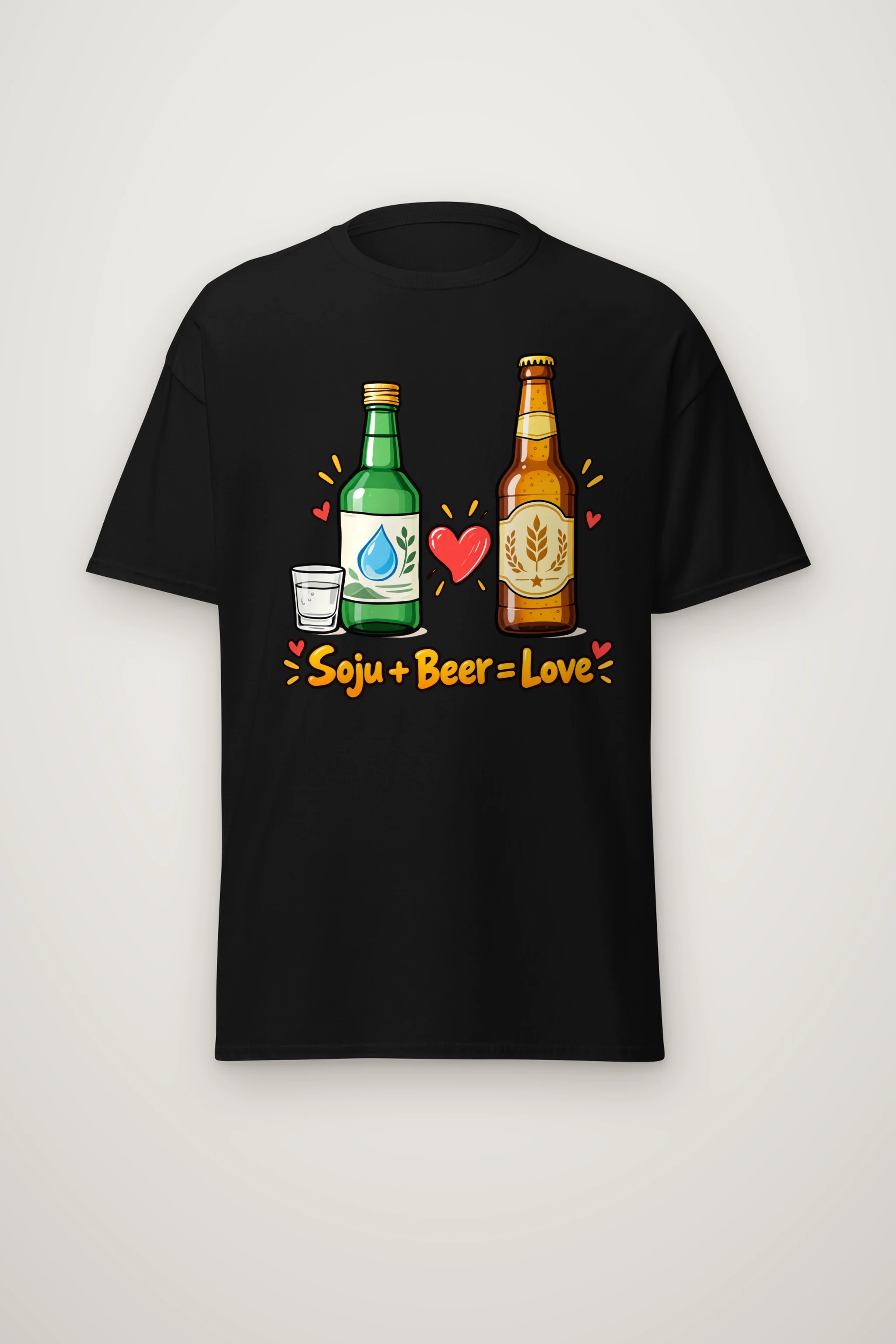 "Soju Beer Love" Heavyweight Unisex Crewneck T-shirt