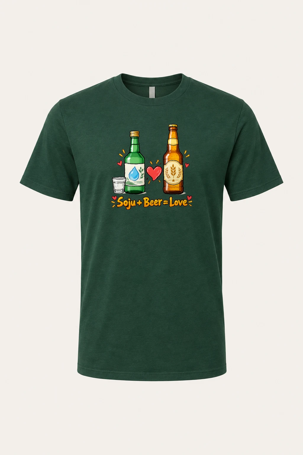 "Soju Beer Love" Heavyweight Unisex Crewneck T-shirt | Gildan 5000
