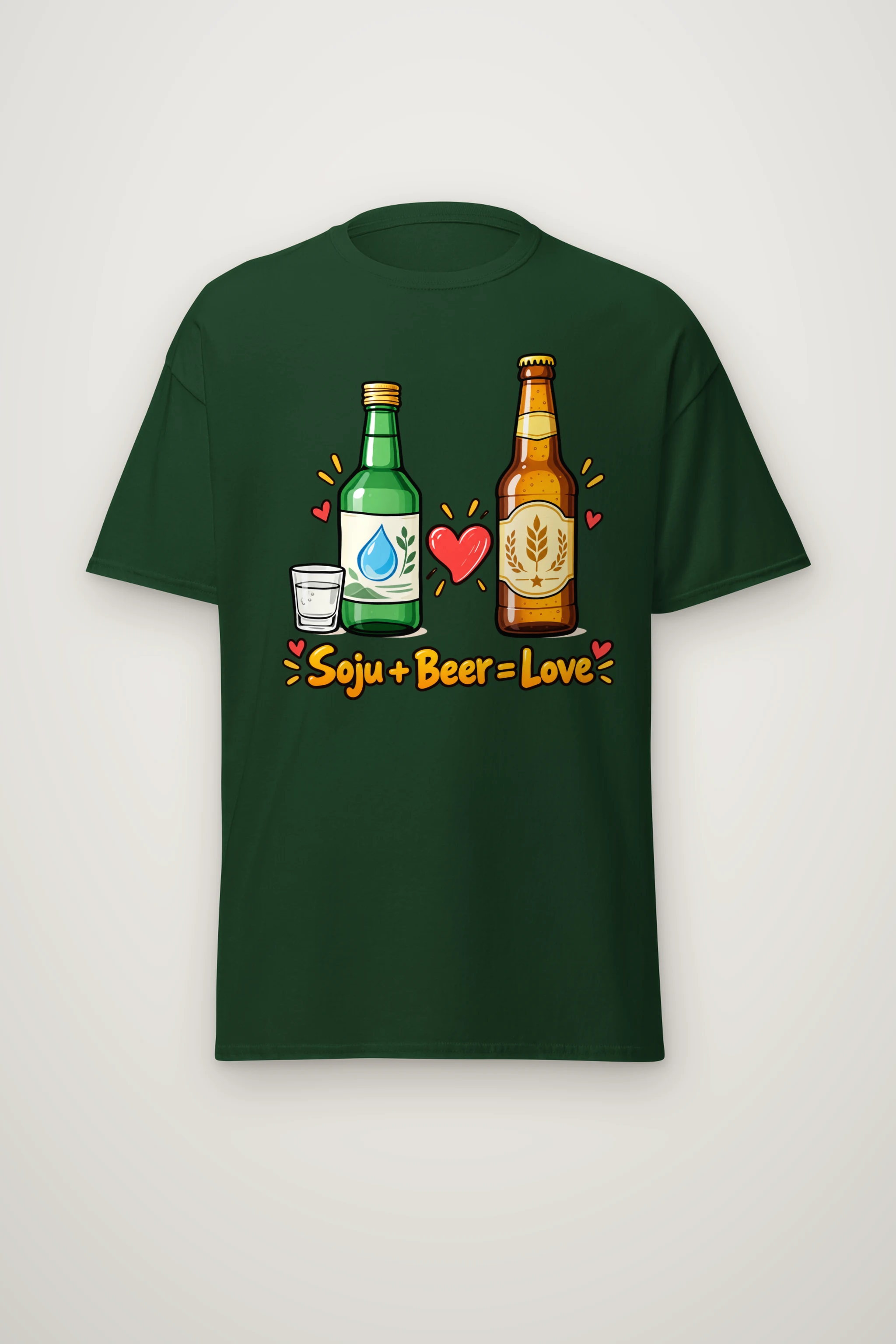 "Soju Beer Love" Heavyweight Unisex Crewneck T-shirt