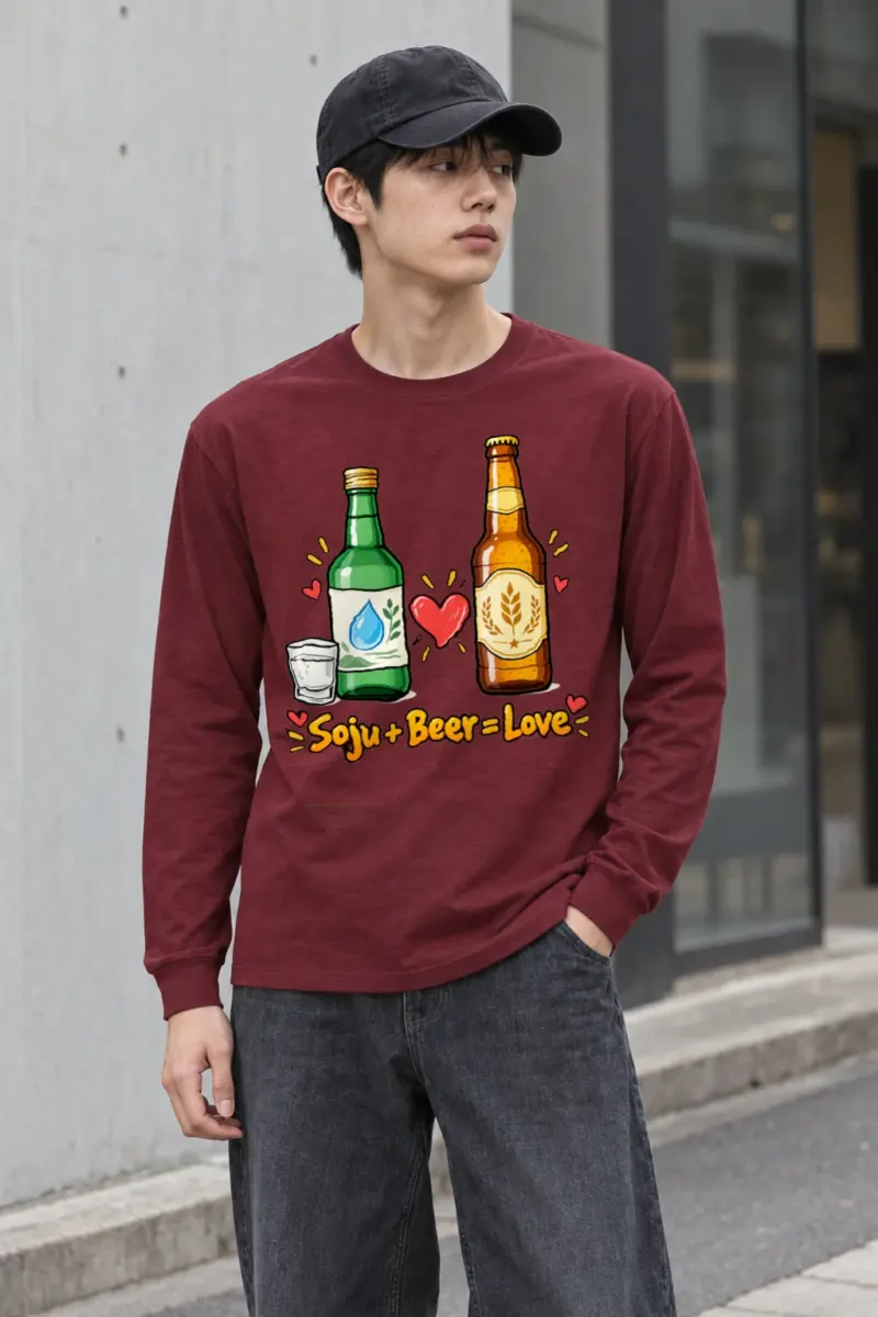 "Soju Beer Love" Unisex Longsleeve T-shirt | Gildan 2400