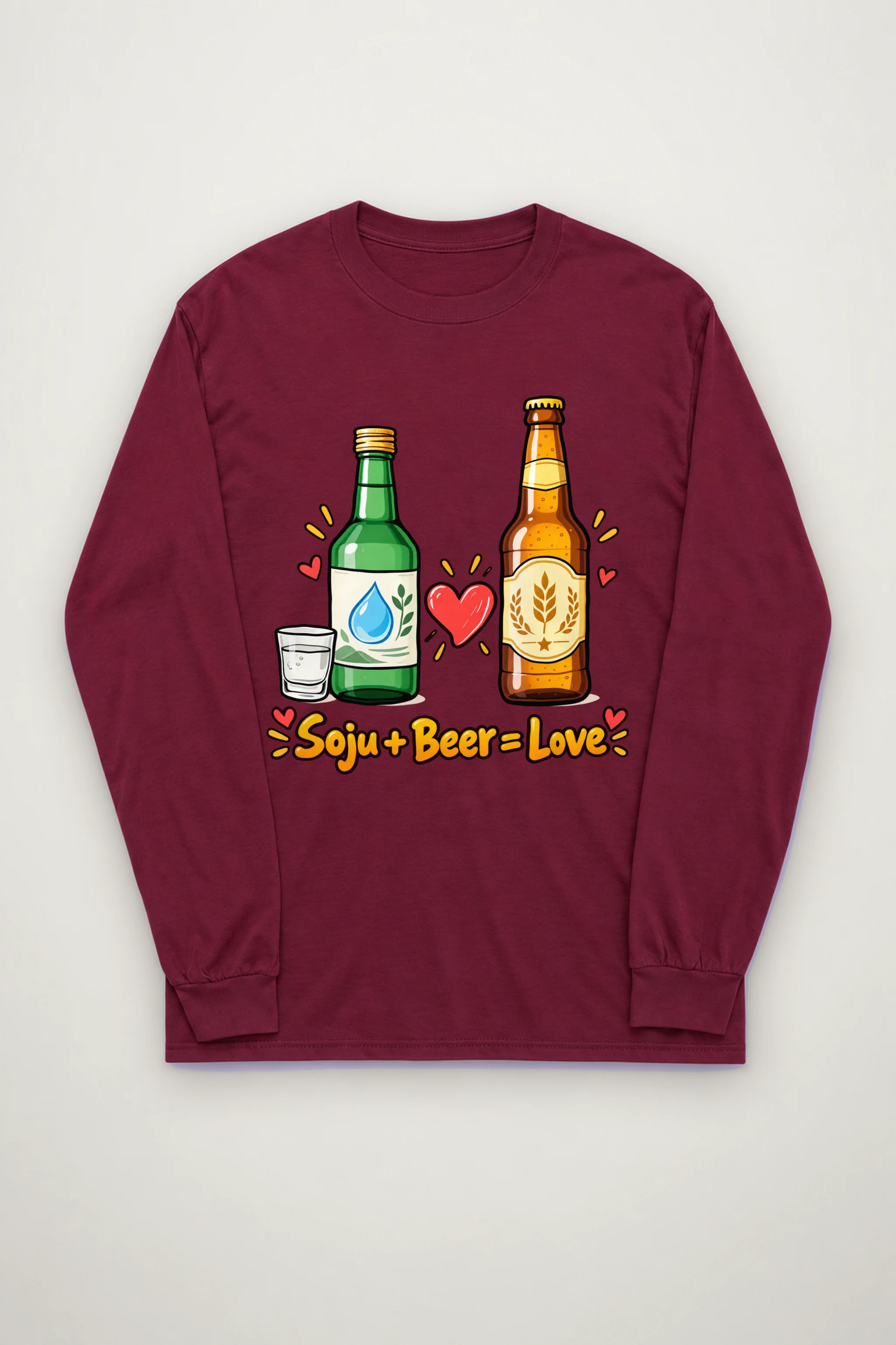"Soju Beer Love" Unisex Longsleeve T-shirt