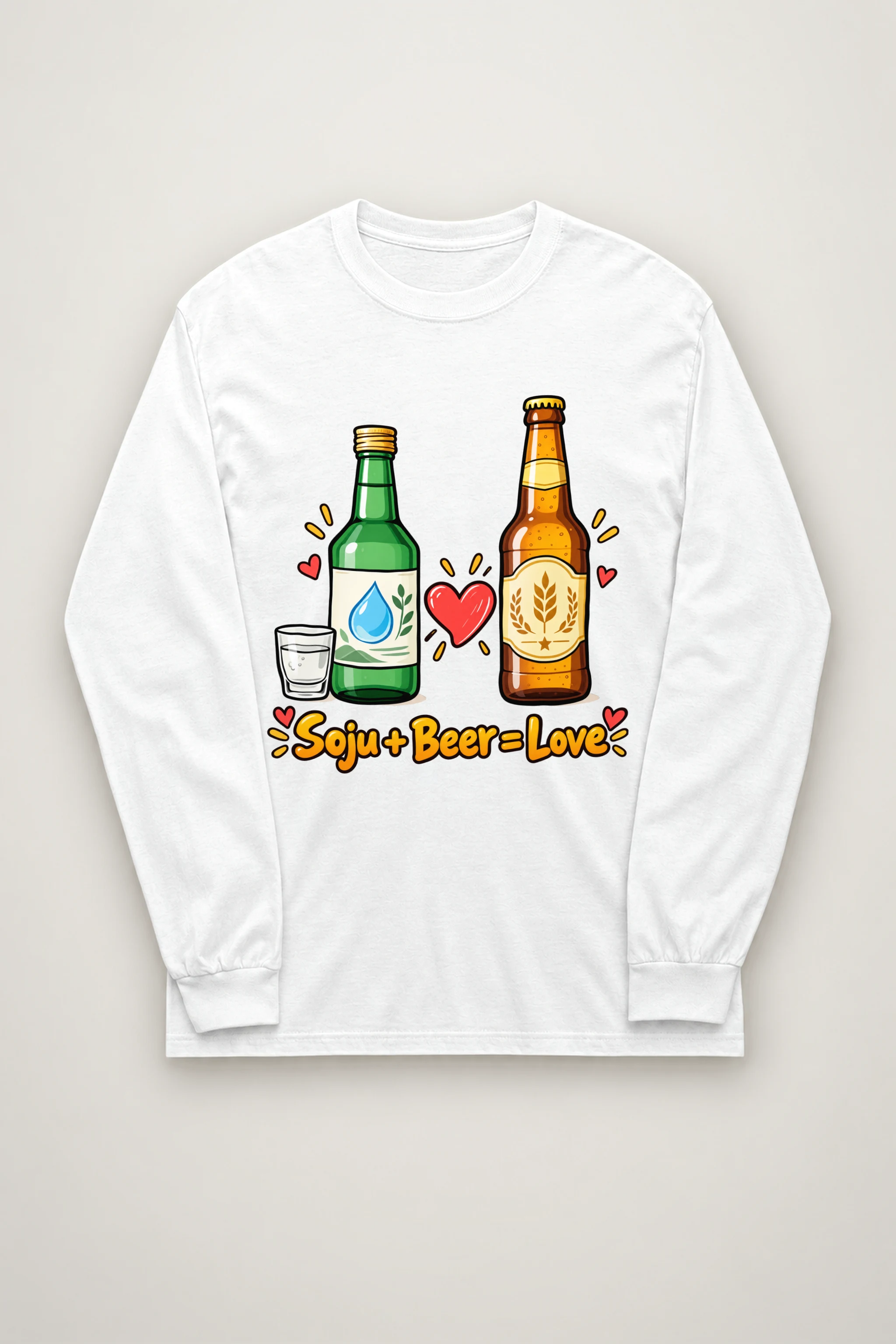 "Soju Beer Love" Unisex Longsleeve T-shirt