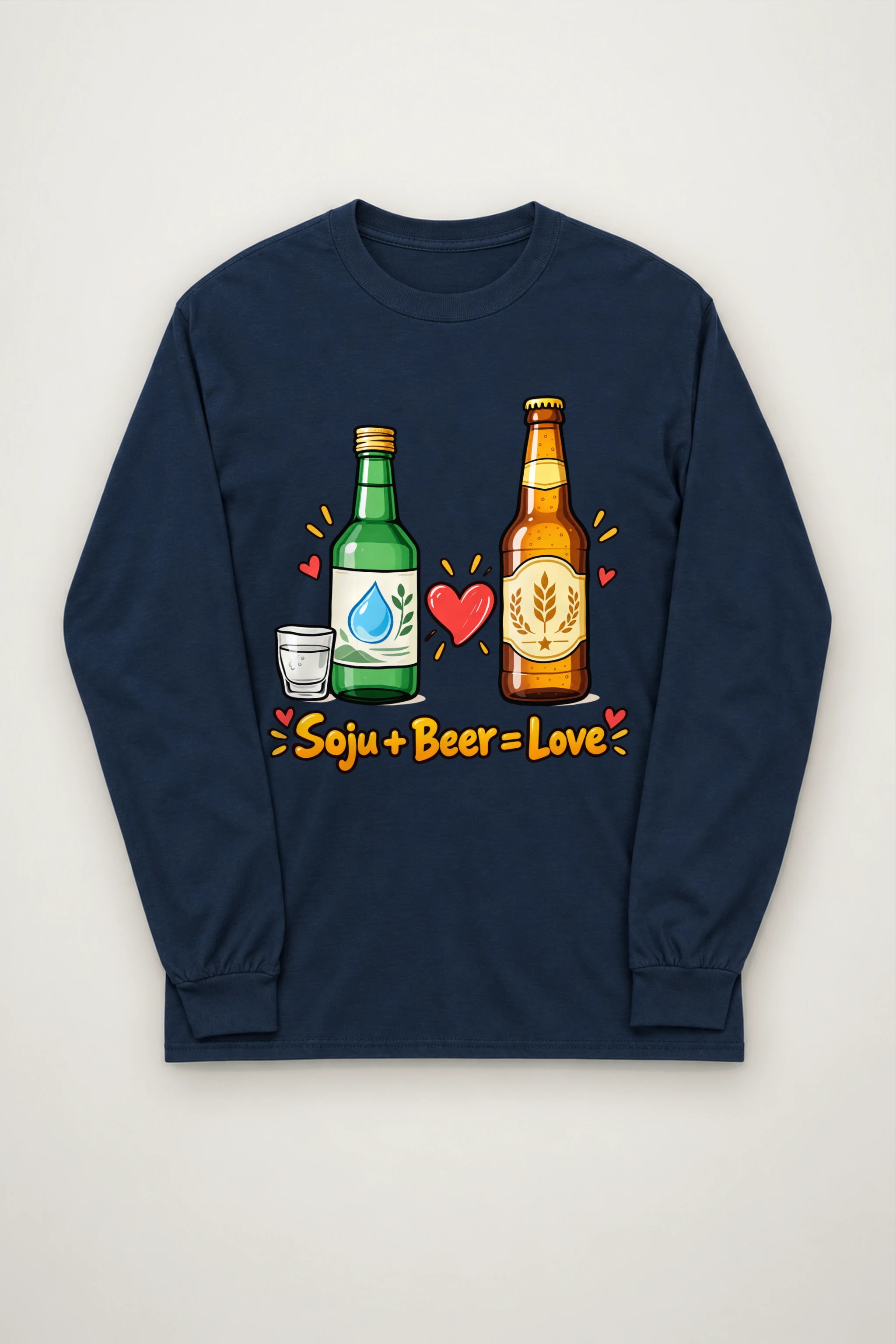 "Soju Beer Love" Unisex Longsleeve T-shirt