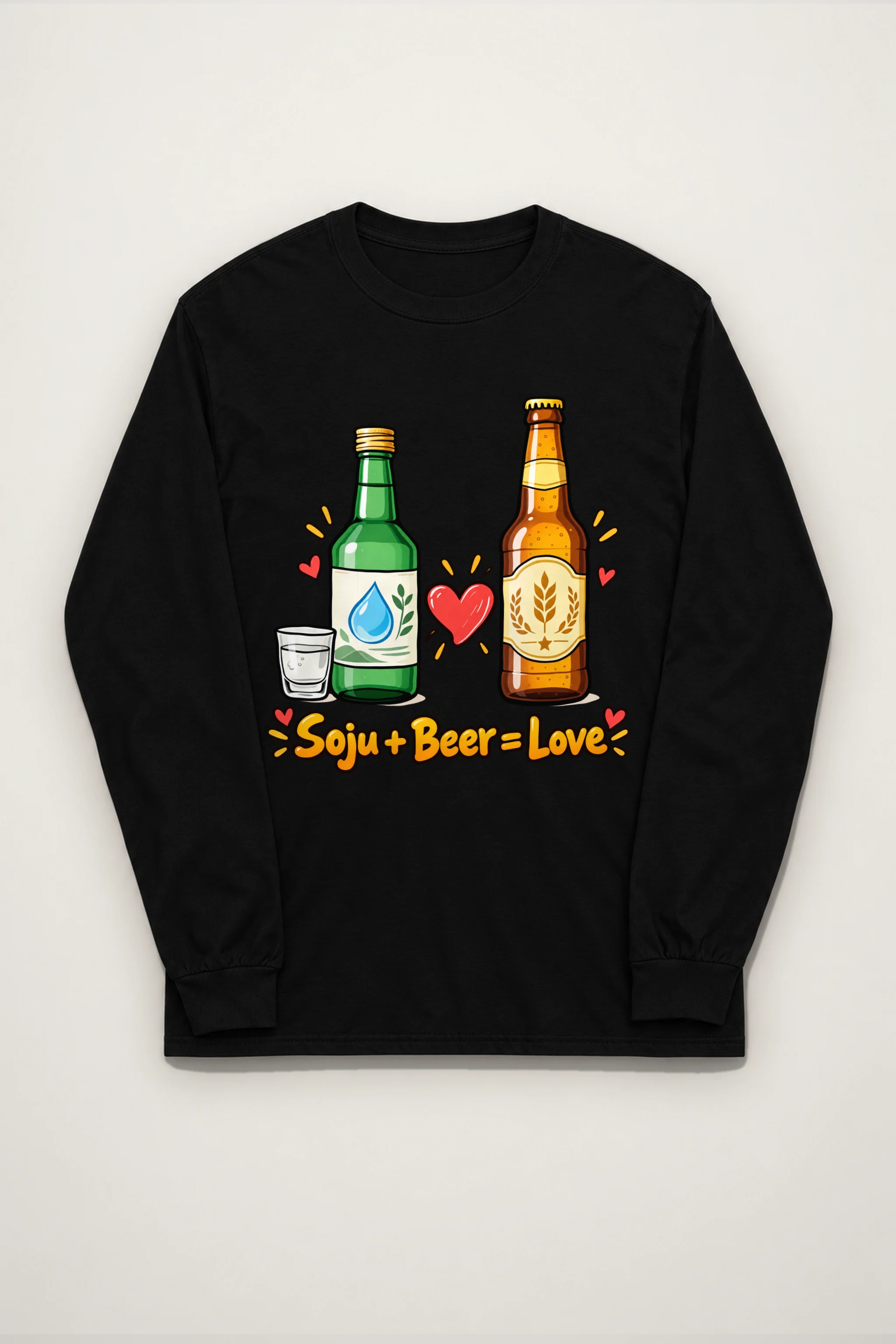 "Soju Beer Love" Unisex Longsleeve T-shirt