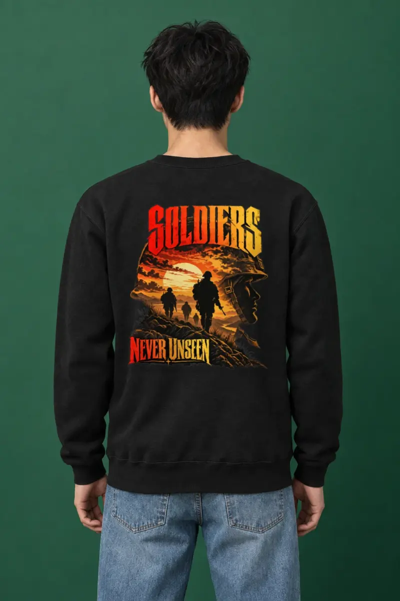 "Soldiers Never Unseen" Heavy Blend Unisex Crewneck Sweatshirt | Gildan 18000