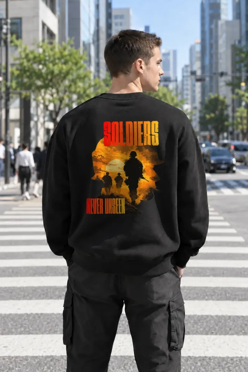 "Soldiers Never Unseen" Heavy Blend Unisex Crewneck Sweatshirt | Gildan 18000
