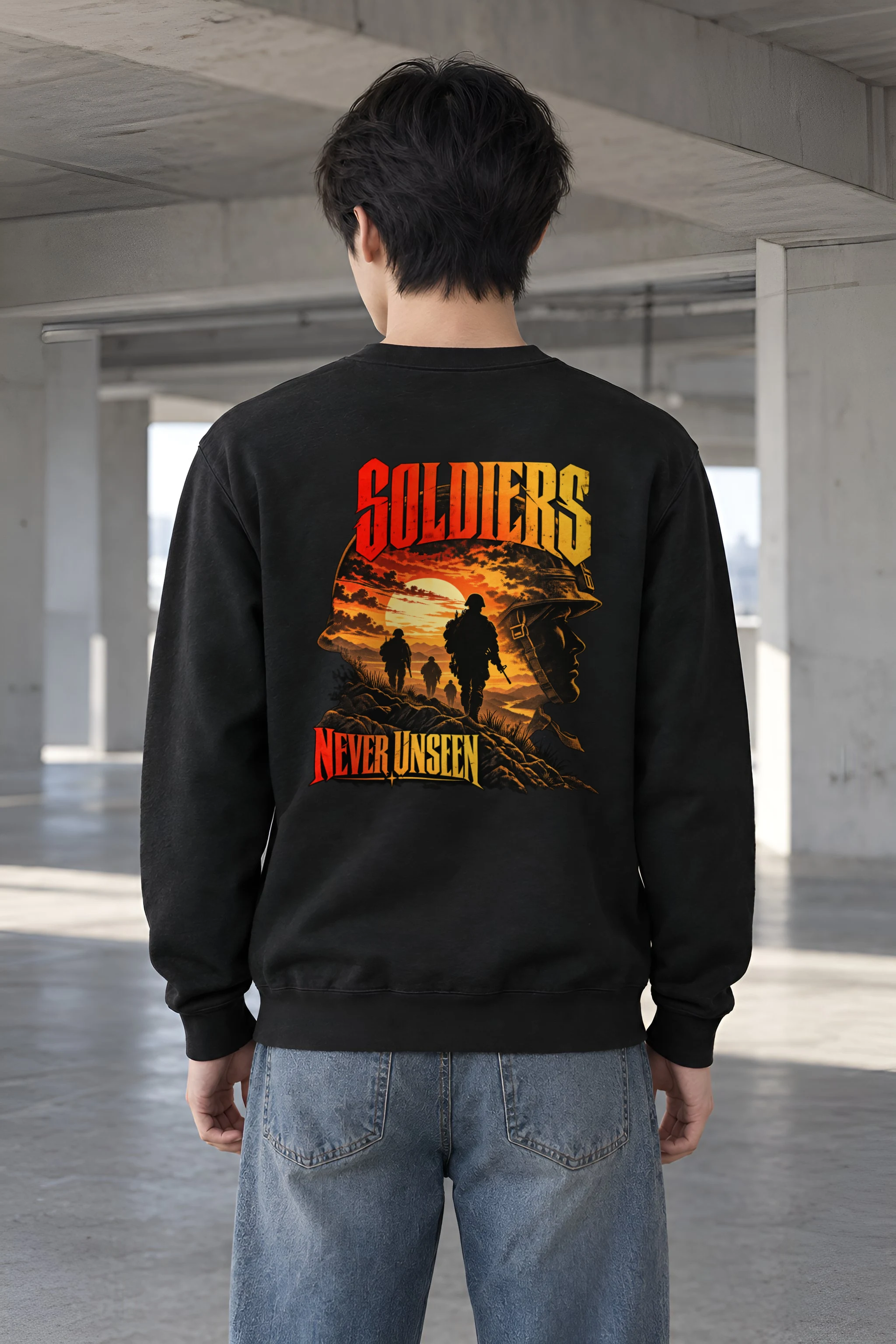 "Soldiers Never Unseen" Heavy Blend Unisex Crewneck Sweatshirt