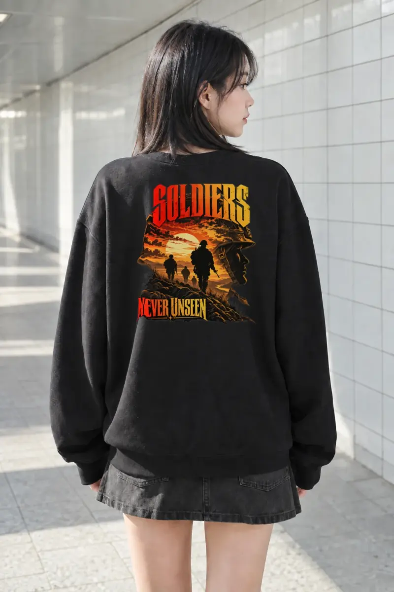 "Soldiers Never Unseen" Heavy Blend Unisex Crewneck Sweatshirt | Gildan 18000