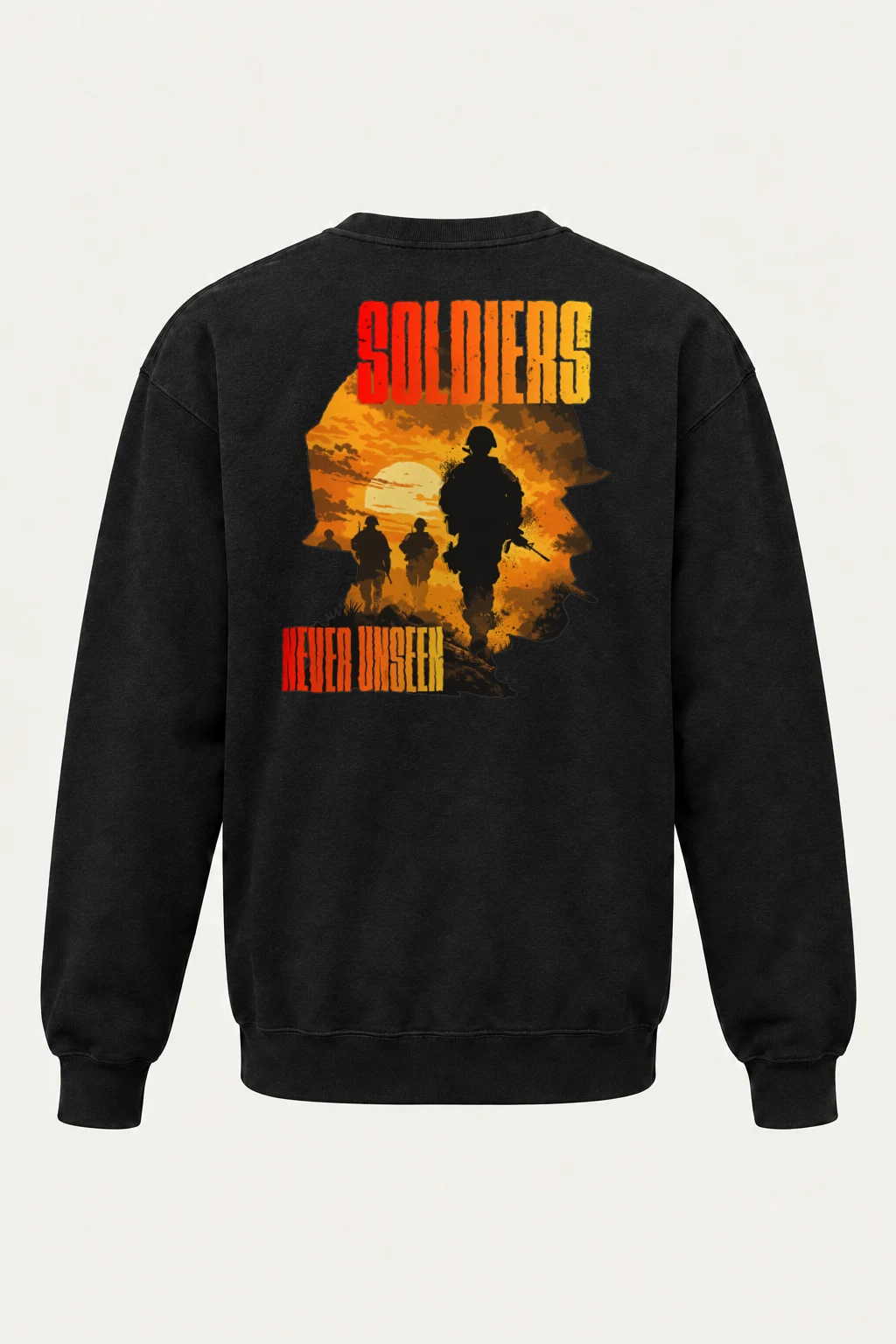 "Soldiers Never Unseen" Heavy Blend Unisex Crewneck Sweatshirt | Gildan 18000