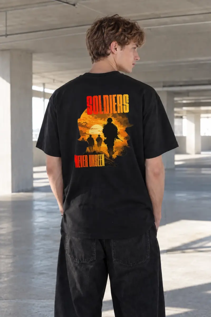 "Soldiers Never Unseen" Heavyweight Unisex Crewneck T-shirt | Gildan 5000