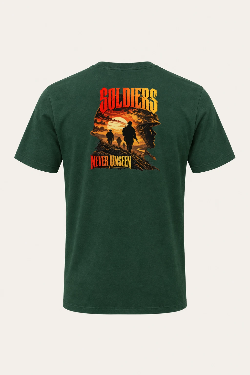 "Soldiers Never Unseen" Heavyweight Unisex Crewneck T-shirt | Gildan 5000