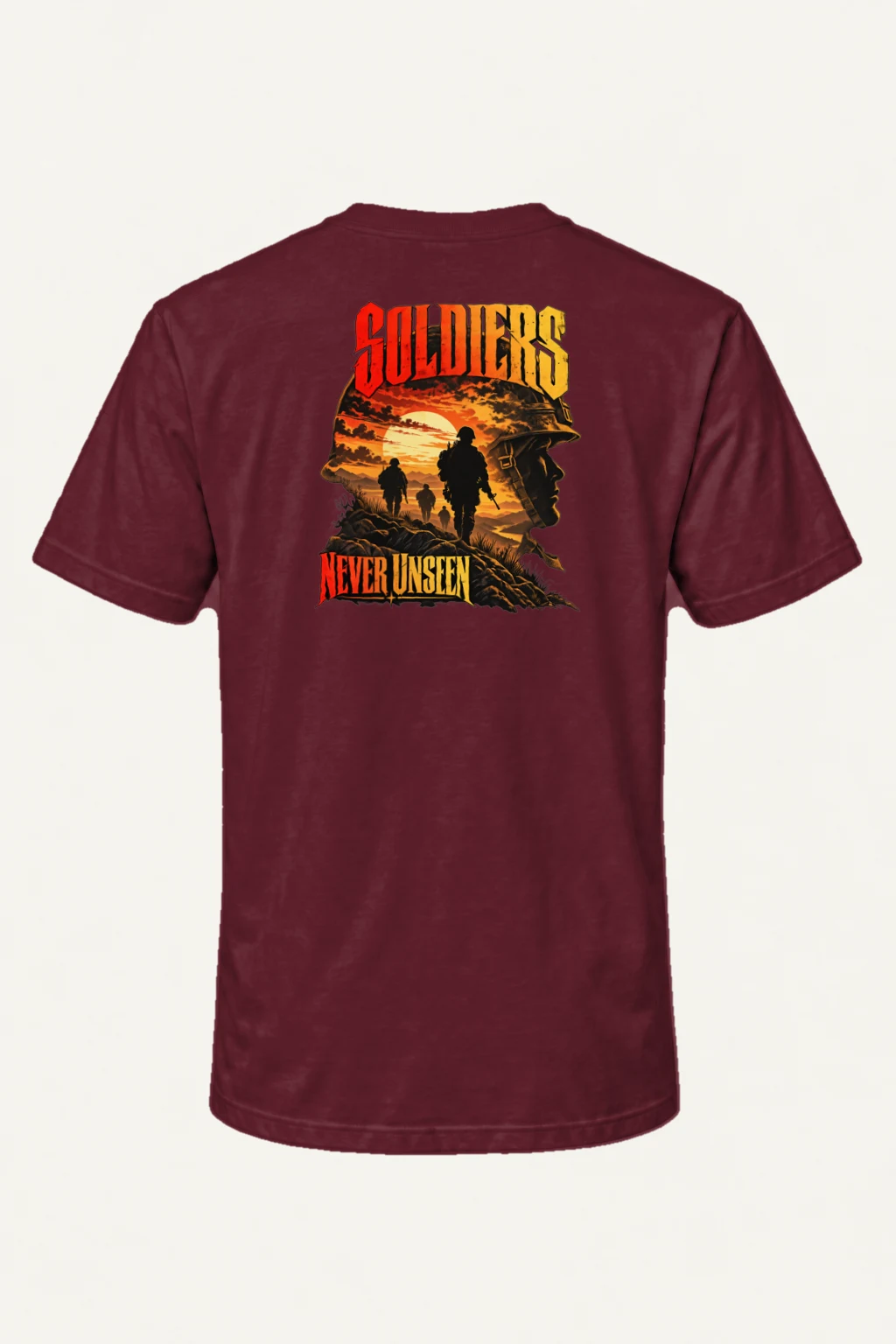"Soldiers Never Unseen" Heavyweight Unisex Crewneck T-shirt | Gildan 5000