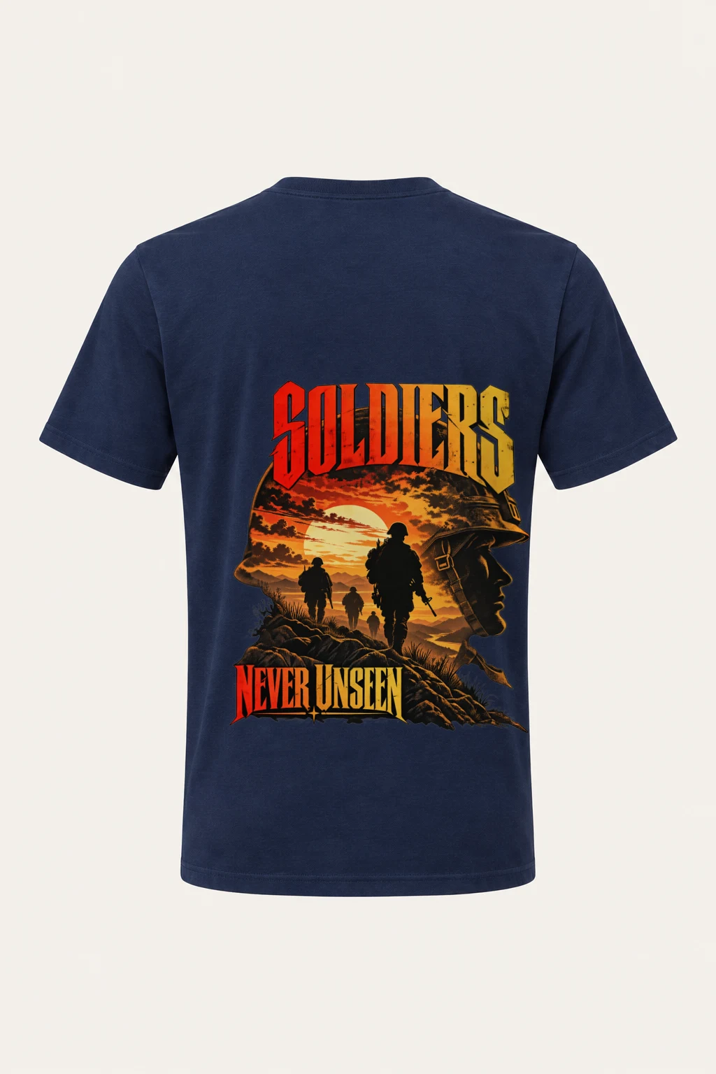 "Soldiers Never Unseen" Heavyweight Unisex Crewneck T-shirt | Gildan 5000