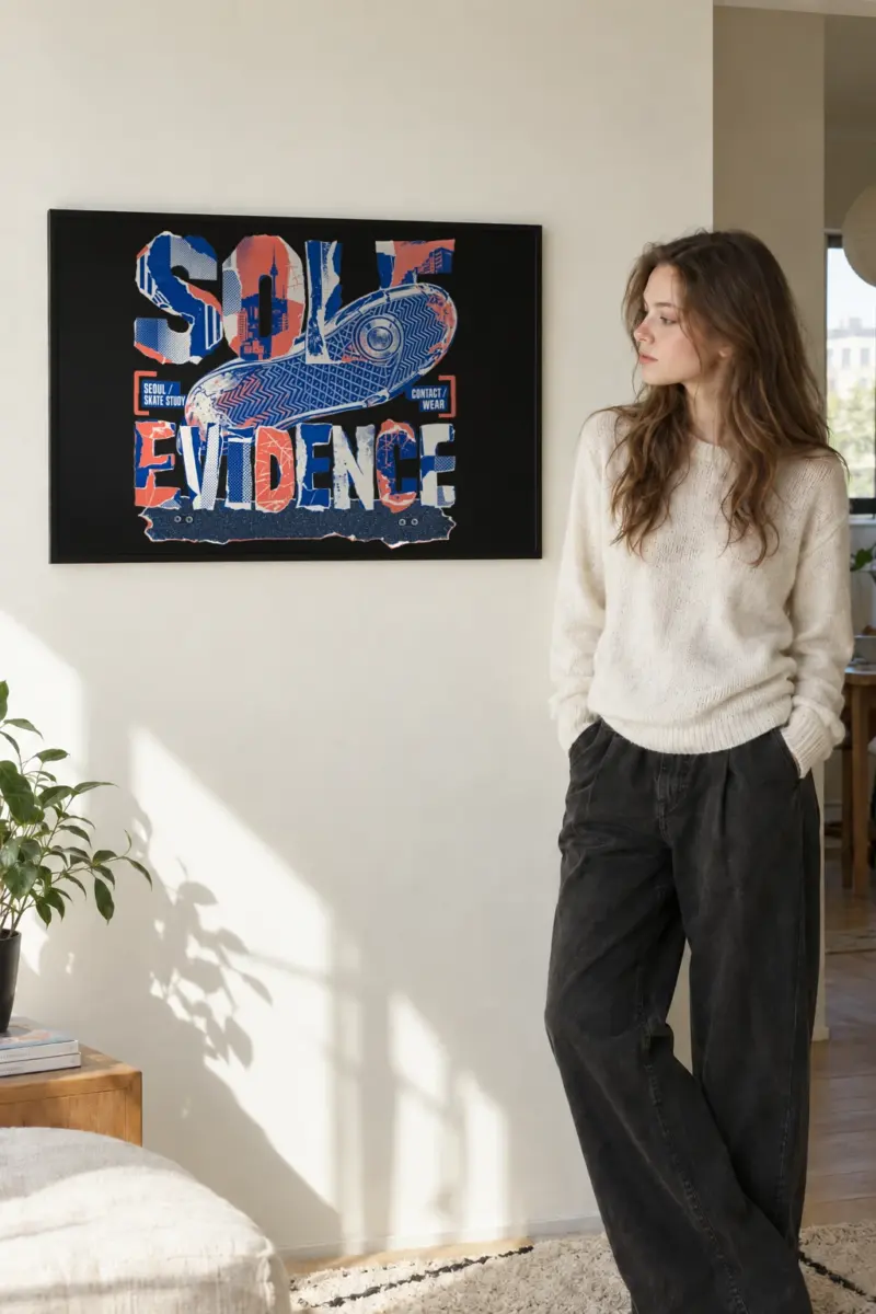 “Sole Evidence” Premium Wooden Framed Poster · Landscape