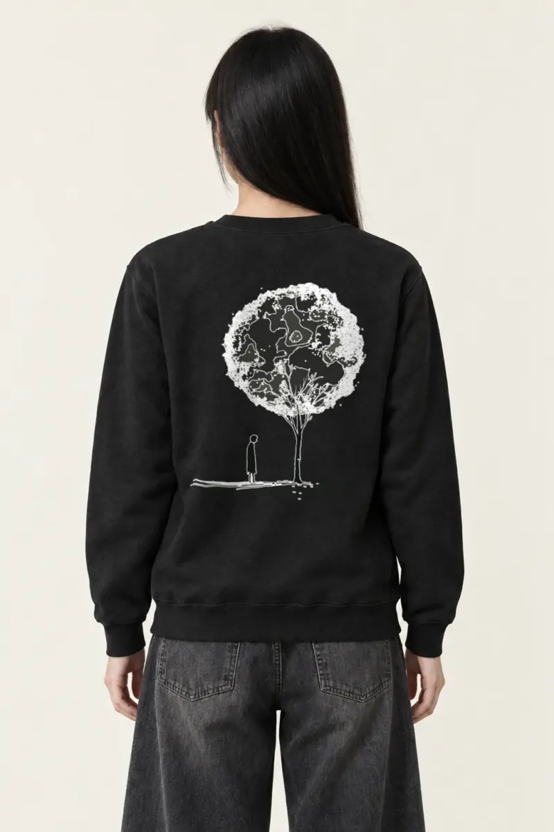 "Solitary Bloom" Heavy Blend Unisex Crewneck Sweatshirt