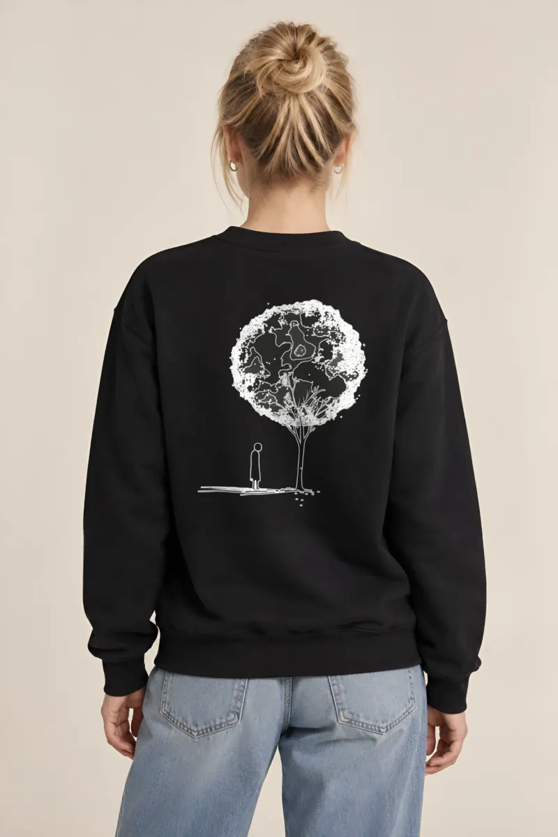 "Solitary Bloom" Heavy Blend Unisex Crewneck Sweatshirt