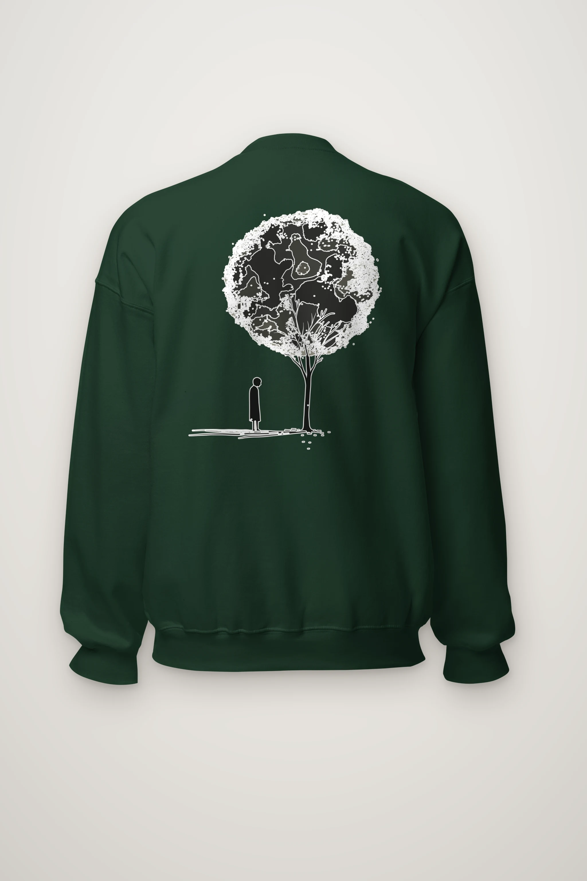 "Solitary Bloom" Heavy Blend Unisex Crewneck Sweatshirt
