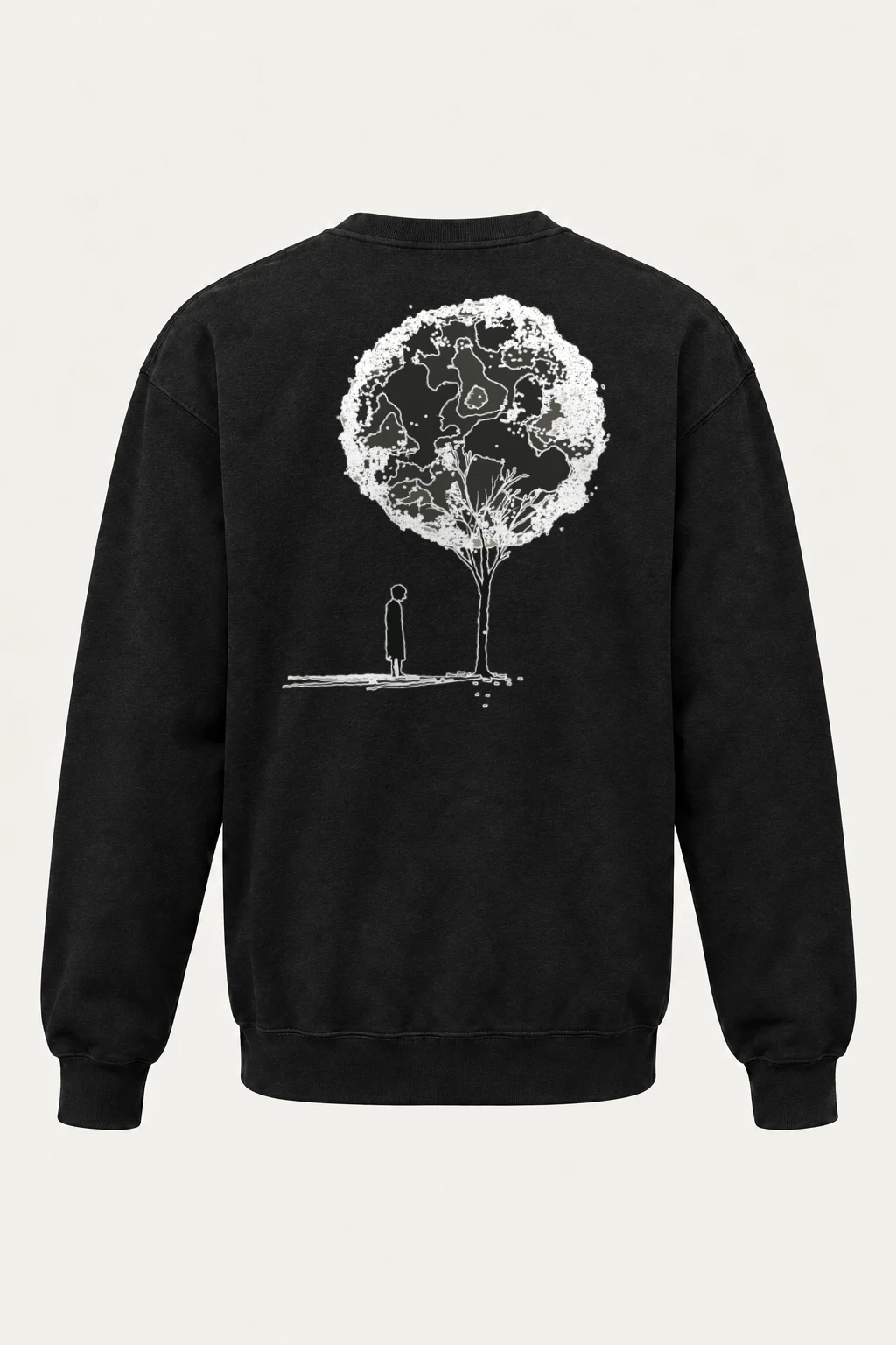"Solitary Bloom" Heavy Blend Unisex Crewneck Sweatshirt | Gildan 18000