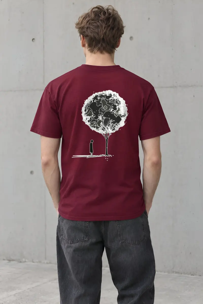 "Solitary Bloom" Heavyweight Unisex Crewneck T-shirt