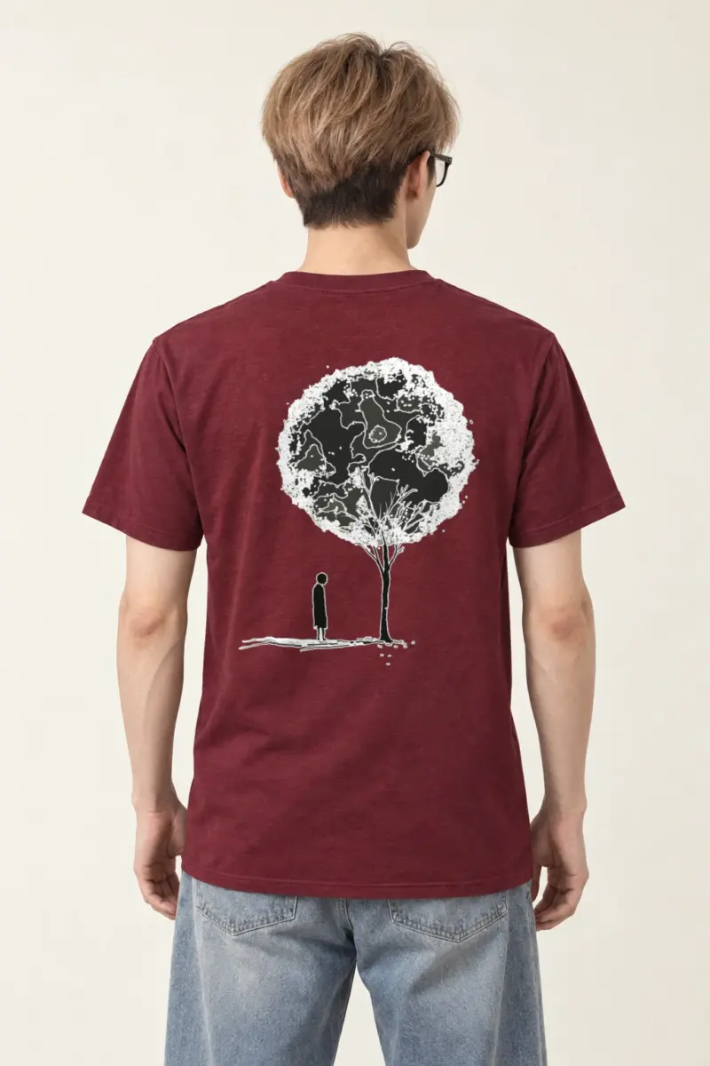 "Solitary Bloom" Heavyweight Unisex Crewneck T-shirt